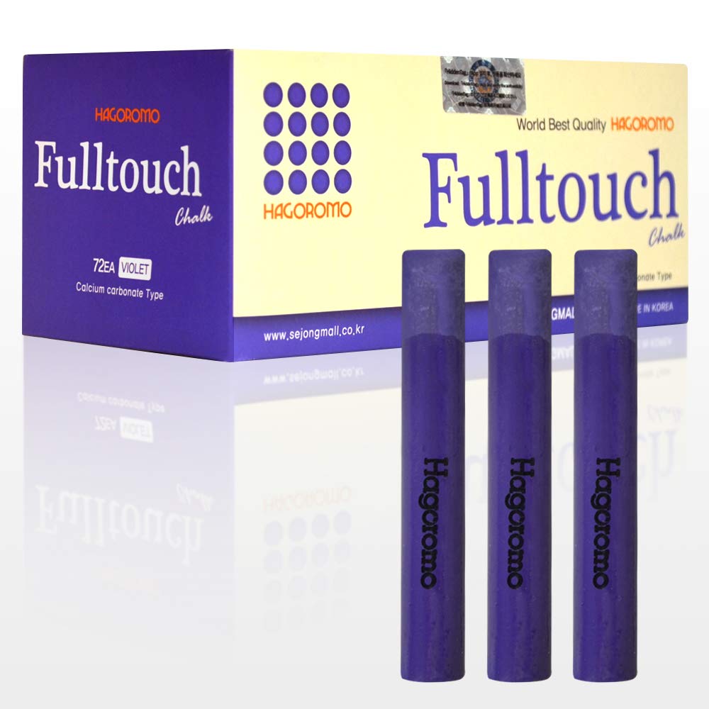 Hagoromo Fulltouch Color Chalk - 72 Pieces Violet Chalk Set for Teachers, Artists & Classroom Use | Non-Toxic Dustless Chalk for Blackboards, Sidewalks & Creative Projects