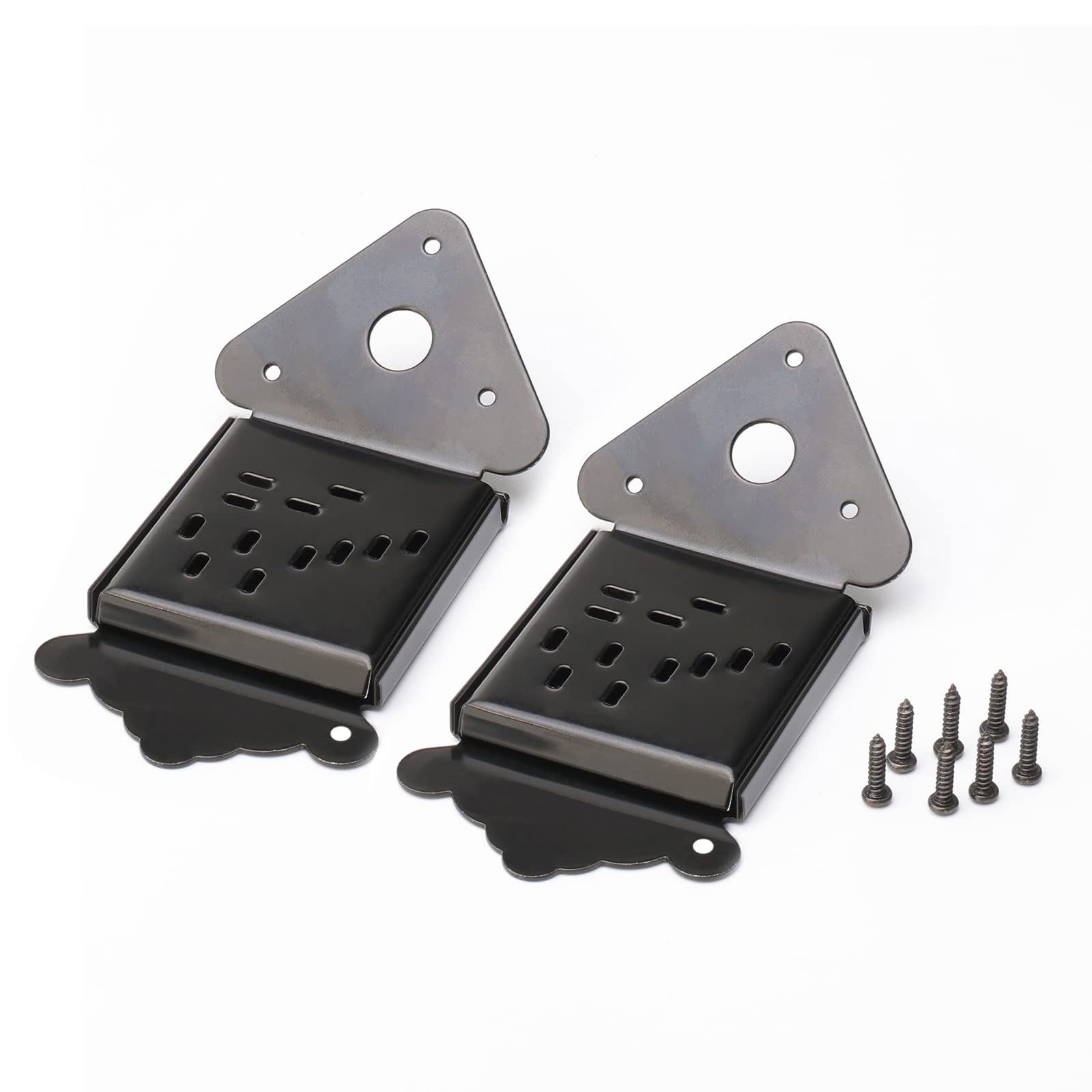 2PCS Black Traditional Mandolin Tailpiece with Cover - Durable Guitar Accessory for Professional Musicians & Beginners - Perfect for Bluegrass, Folk & Classical Music Performances