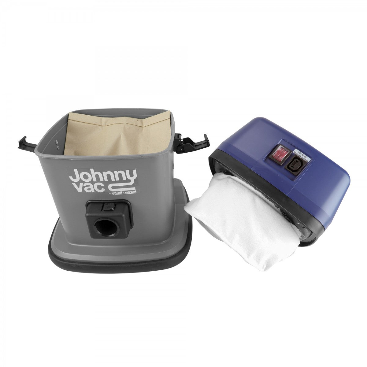 Johnny Vac Commercial Vacuum Cleaner - 3 Gallon (12L) Tank, 1000W Powerful Motor, Swivel Casters & Built-in Outlet - Includes Accessories & Paper Bags - Ideal for Office, Warehouse & Industrial Cleaning