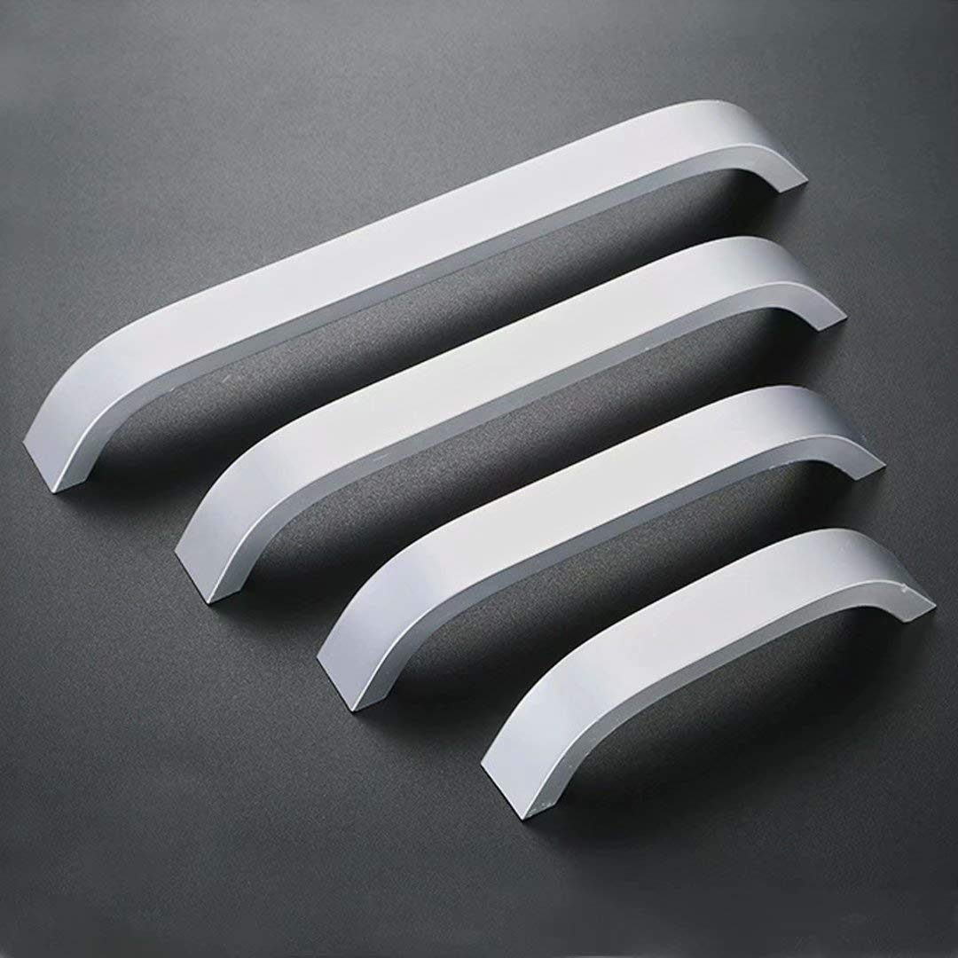 Modern Cabinet Handles 10-Pack - Silver Drawer Pulls for Dresser & Closet