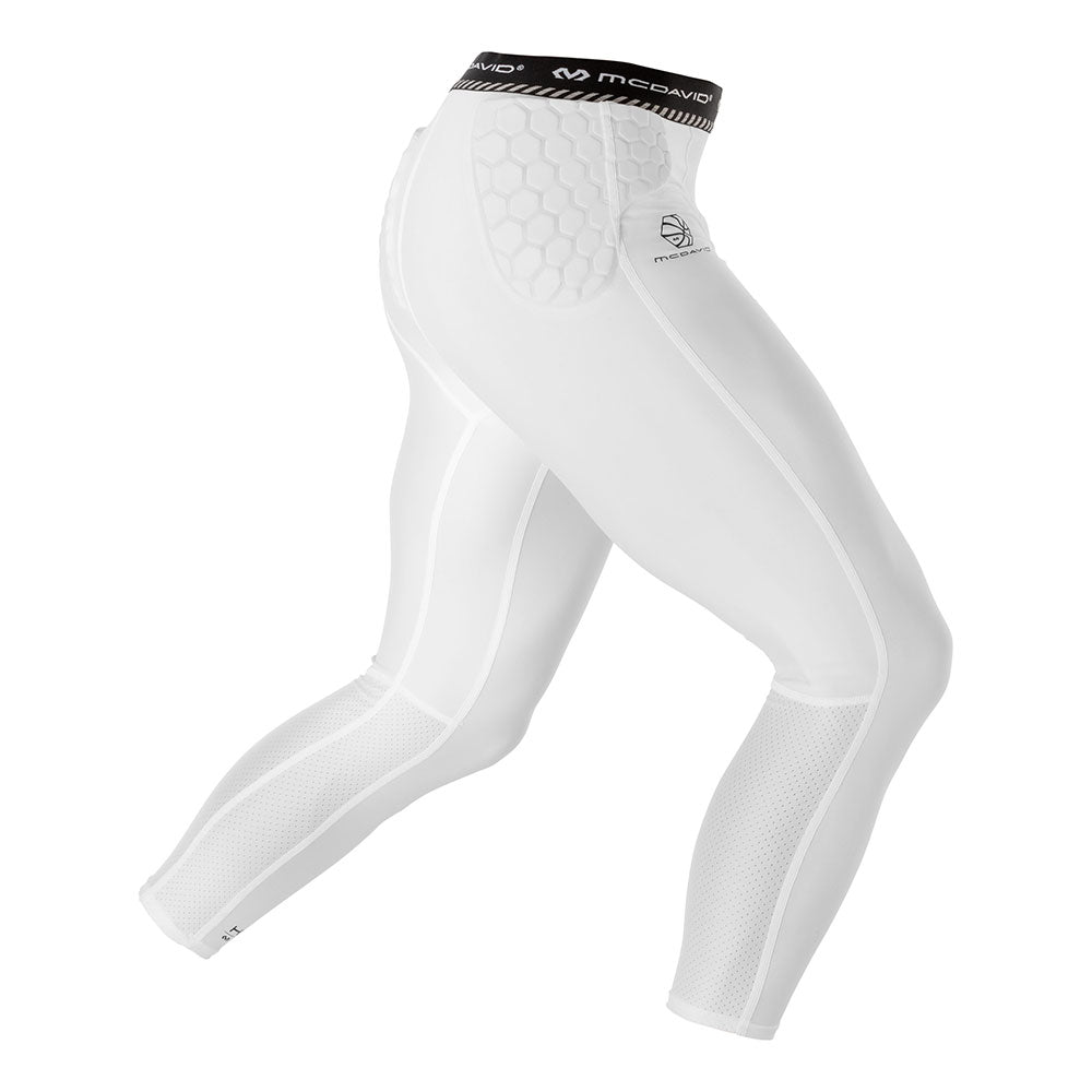 HEX® Basketball Compression ¾ Tights with Hip & Tailbone Pads - Performance Basketball Pants for Men & Women - Ideal for Training, Games & Injury Protection