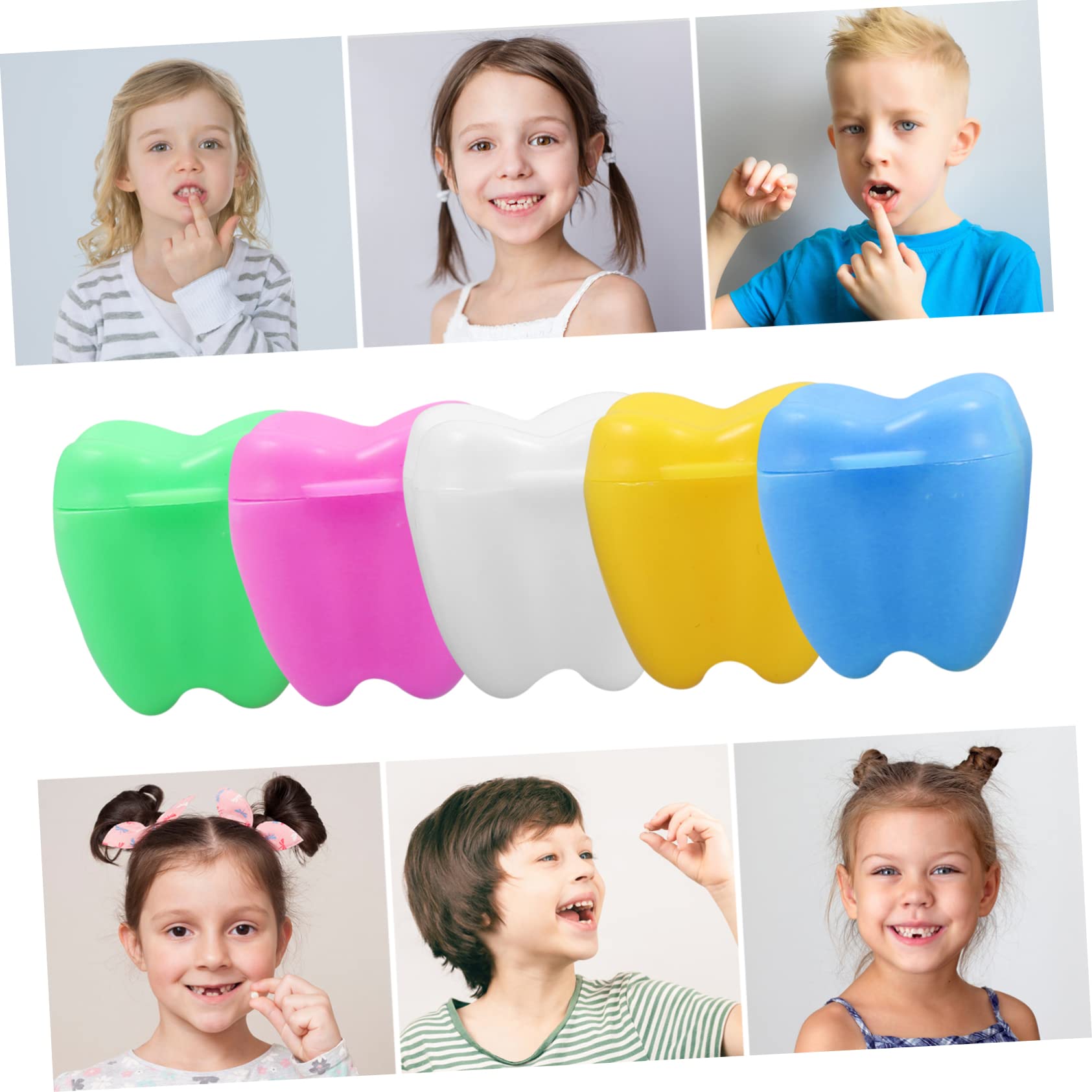Hohopeti 60 Pcs Tooth Storage Box - Plastic Tooth Saver Necklace for Boys, Kids Tooth Keepsake Container - Perfect for Baby Teeth Preservation & First Tooth Keepsake Gifts