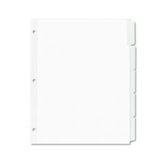 (6 Pack Value Bundle) AVE11421 Index Maker White Dividers for Copiers - 5-Tab Letter Size Clear Plastic Tabs, 5 Sets per Pack - Perfect for Office Filing, School Projects & Document Organization