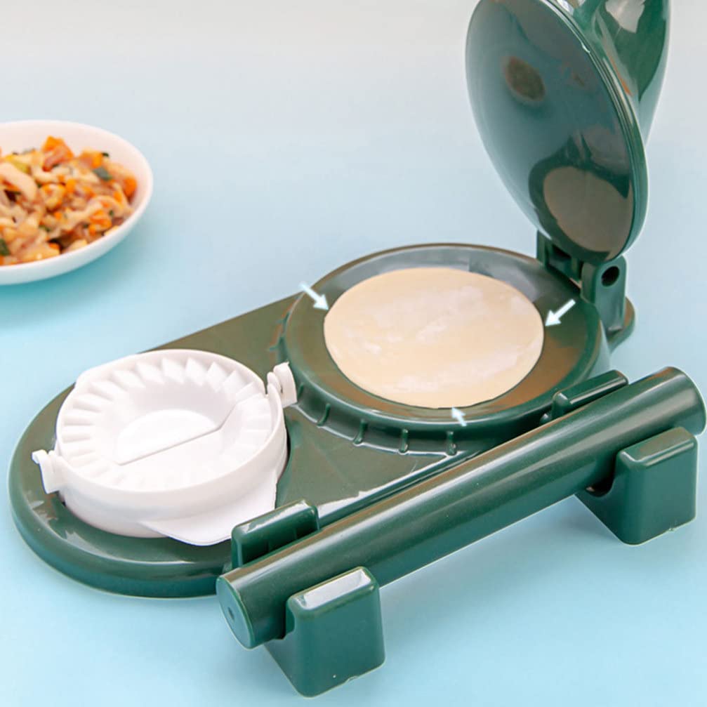 Hemoton Dumpling Maker & Tortilla Press - 2-Piece Manual Dough Press Set for Dumplings, Ravioli & Tortillas | Perfect Kitchen Gadget for Homemade Asian & Mexican Cuisine | Great for Family Cooking, Meal Prep & Party Snacks