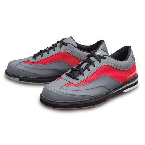 Brunswick Men's Rampage Grey & Red Left-Handed Bowling Shoes - Perfect for League Play & Tournament Performance