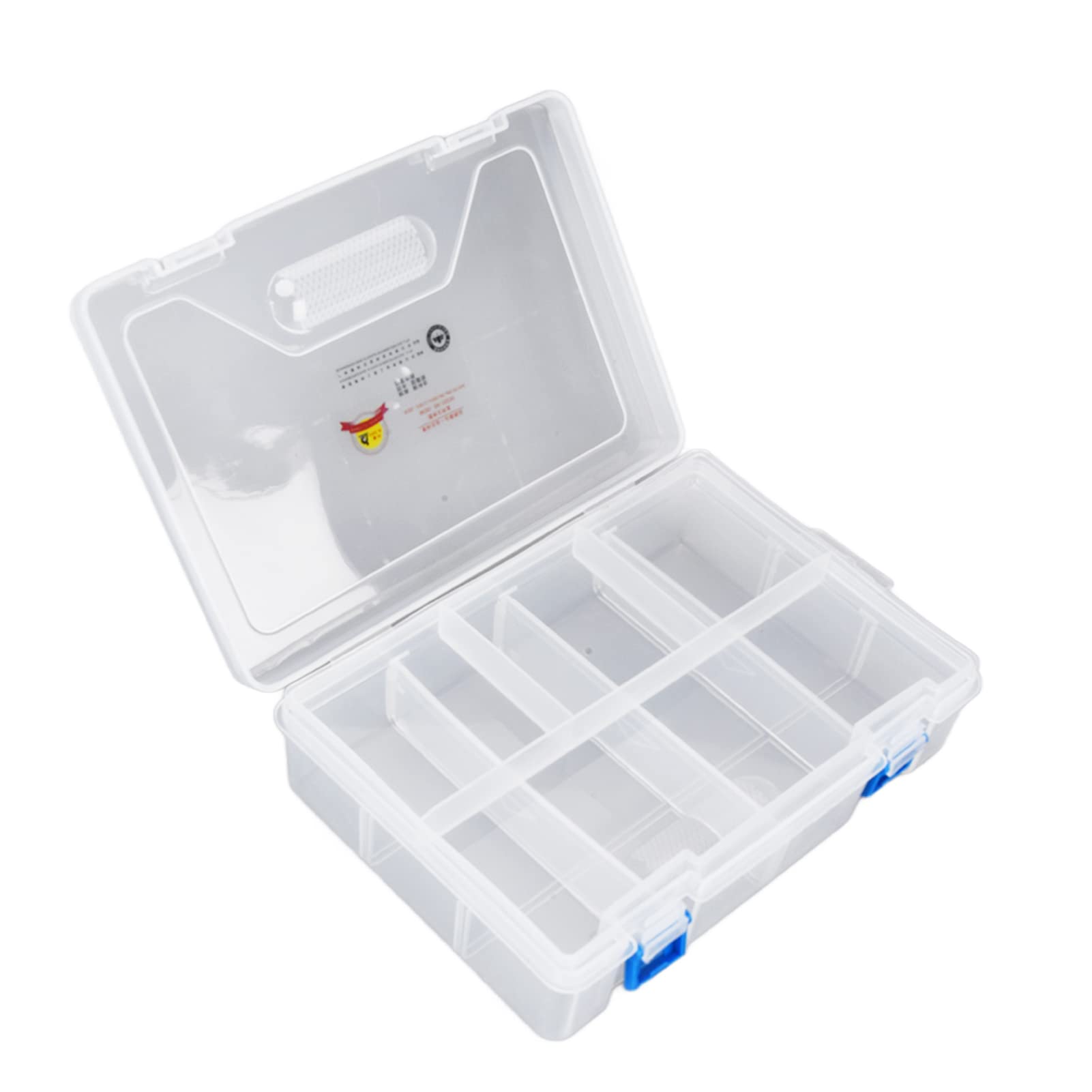 Clear Plastic Organizer Box with Detachable Compartments - Jewelry Storage Container for Earrings, Necklaces & Accessories - Perfect for Travel, Home Organization & Craft Room Storage
