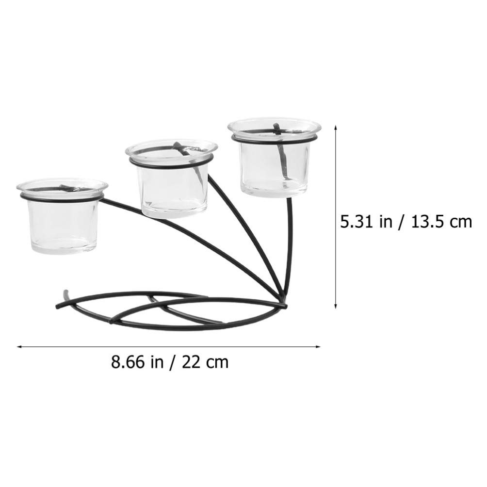 Elegant Hemoton Metal Candle Holder - Modern Tea Light & Pillar Candle Stand with Glass Fragrance Cup - Perfect for Spring Festival Decor, Home Decor, Wedding Centerpieces & Romantic Dinner Ambiance