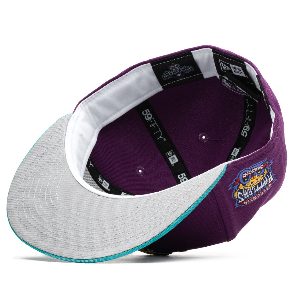 New Era x Politics Wisconsin Timber Rattlers 59FIFTY Fitted Baseball Cap - Magenta/Glacier Color - Perfect for Baseball Games & Streetwear Fashion