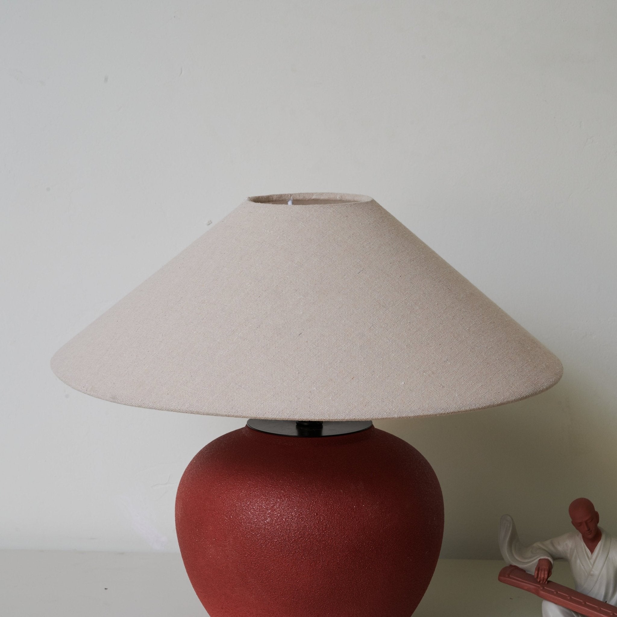 Terra Rouge Table Lamp - Modern Bedside Nightstand Light for Living Room, Bedroom, Office - Warm White LED Lighting for Home Decor & Reading