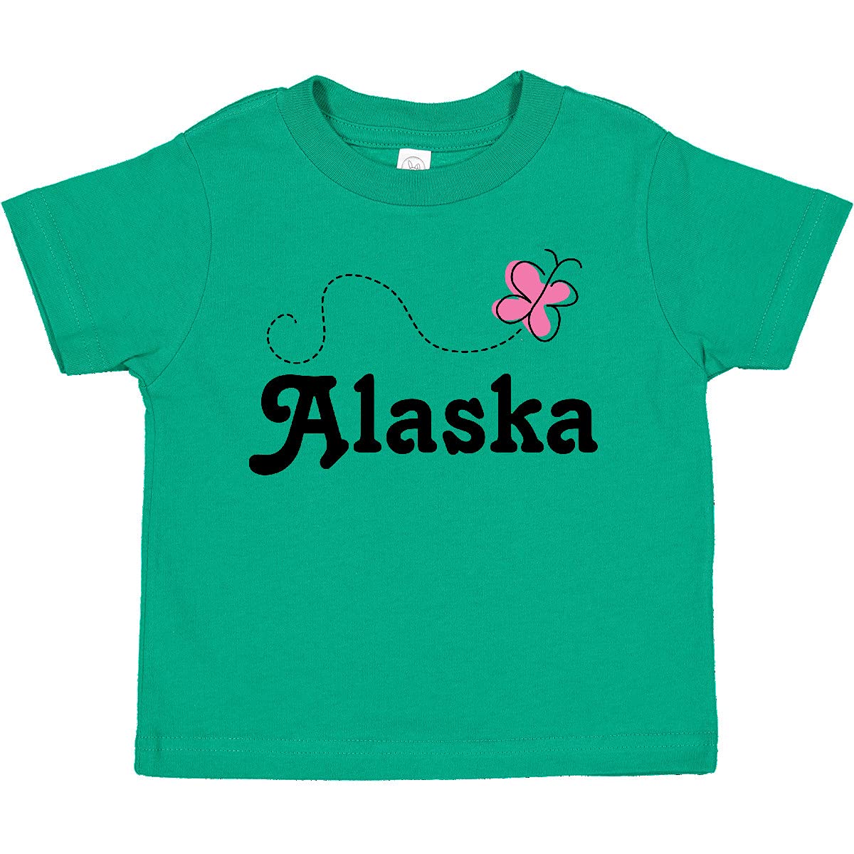 Inktastic Alaska Butterfly Toddler T-Shirt - Cute Butterfly Graphic Tee for Baby Girls & Boys | Soft Cotton Kids Shirt for Playdates, Daycare & Family Outings