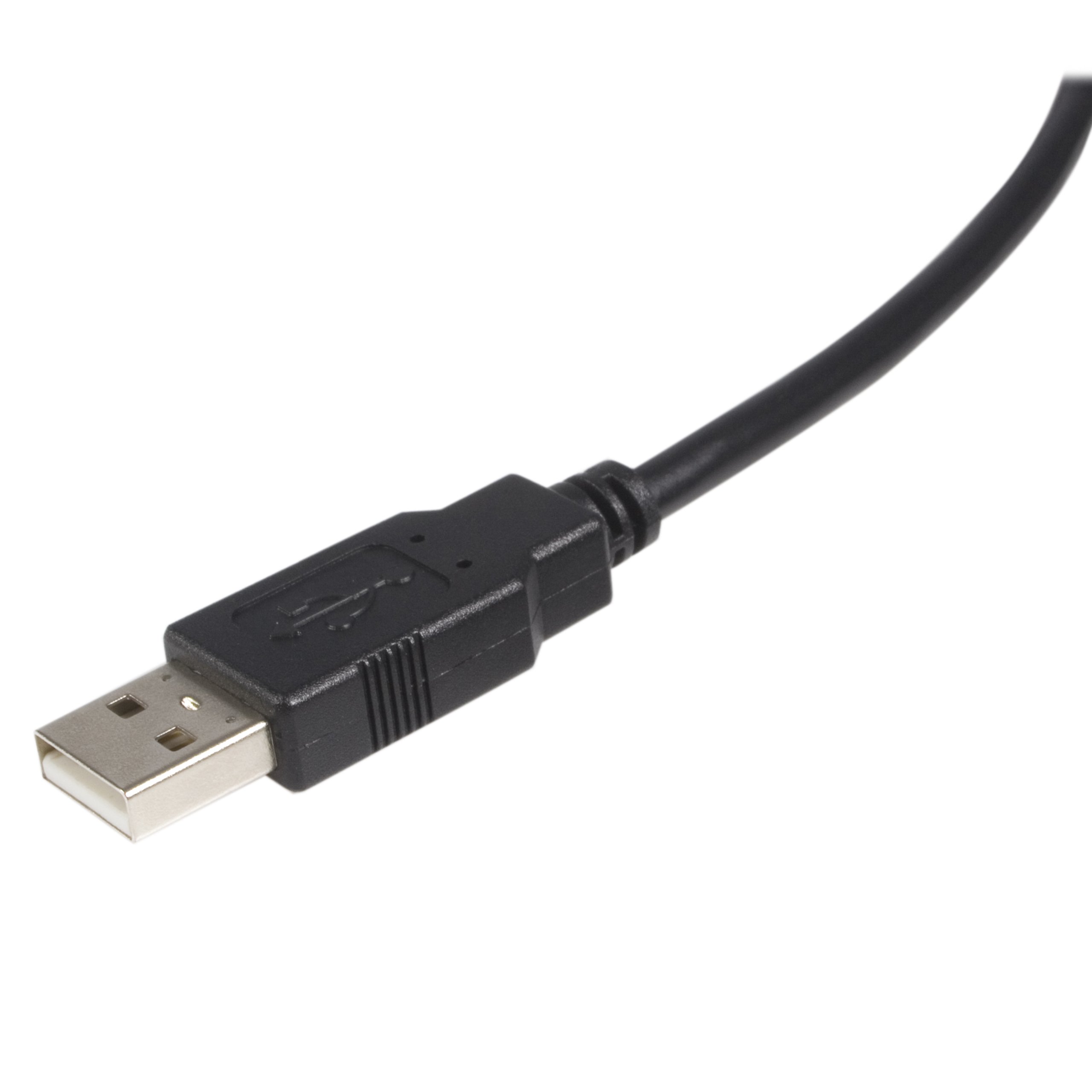 StarTech.com 1ft USB 2.0 A Male to B Male Cable - High Speed Data Transfer - Black (USB2HAB1) - Perfect for Printers, Scanners & External Hard Drives