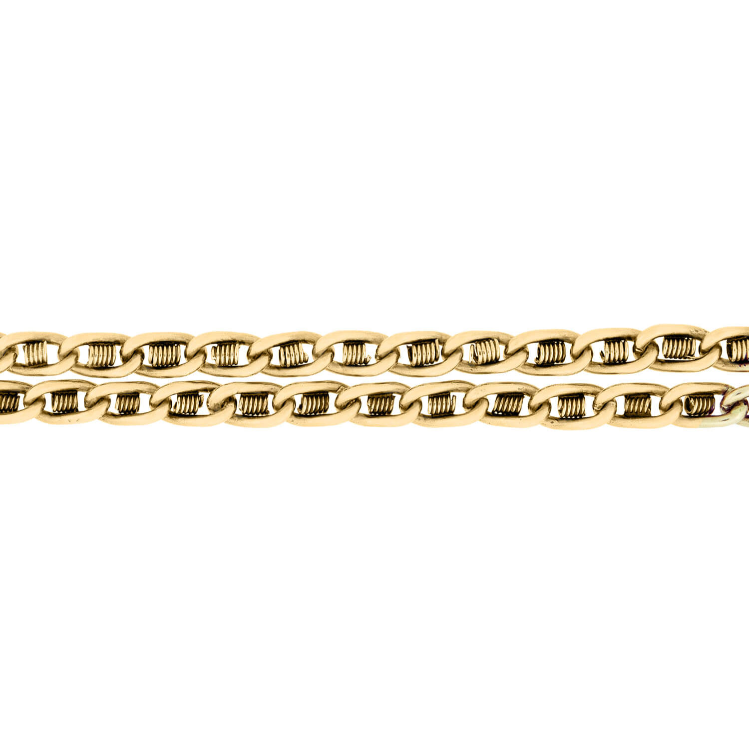 14K Gold Victorian Spring Link Chain Necklace - 60.6 Grams Heavy Weight Statement Piece for Women, Perfect for Weddings, Parties & Special Occasions