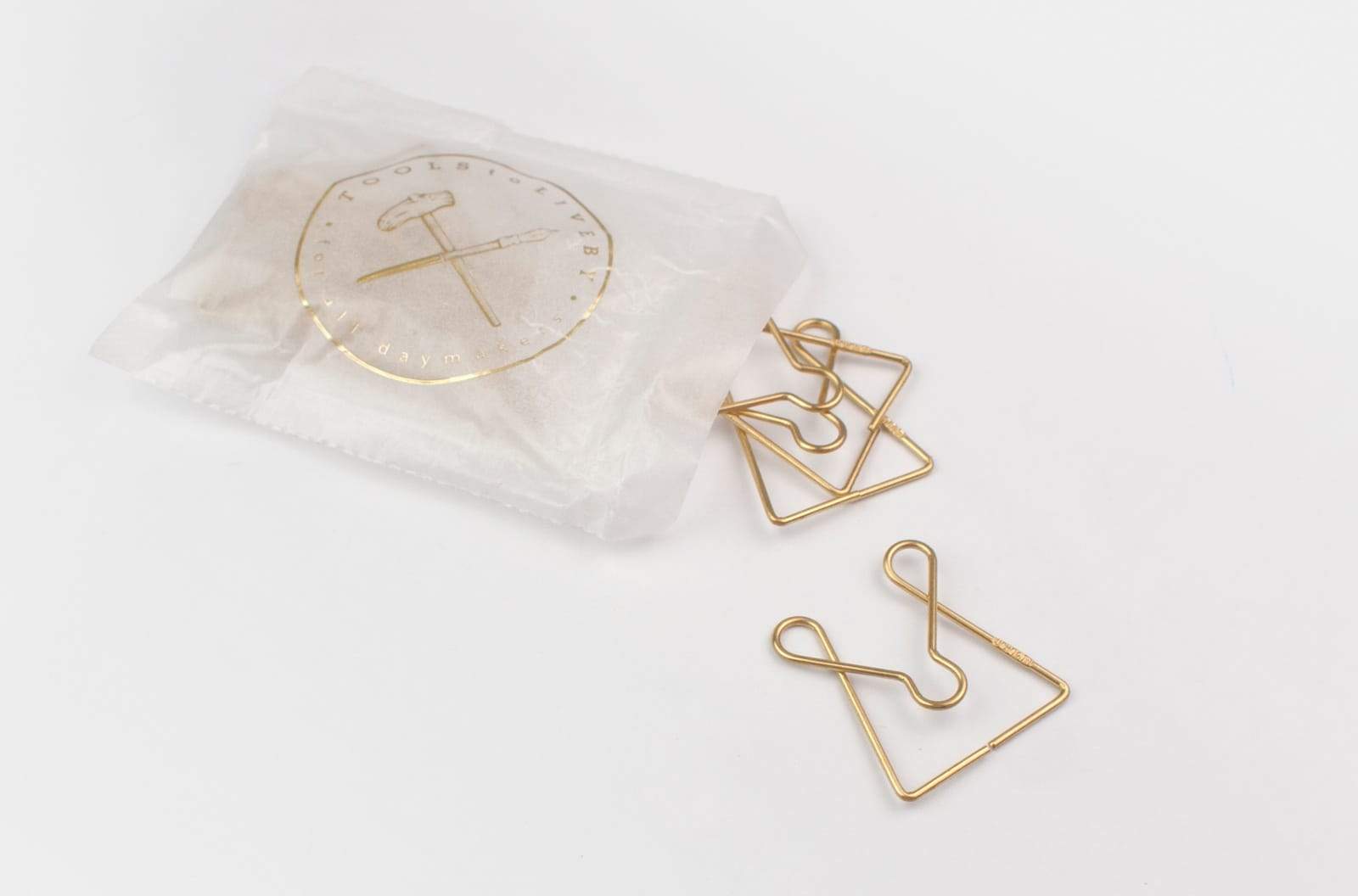 Premium Brass Paper Clips by Tools to Liveby (McGill) - Elegant Office Supplies for Organizing Documents, Notes & Files