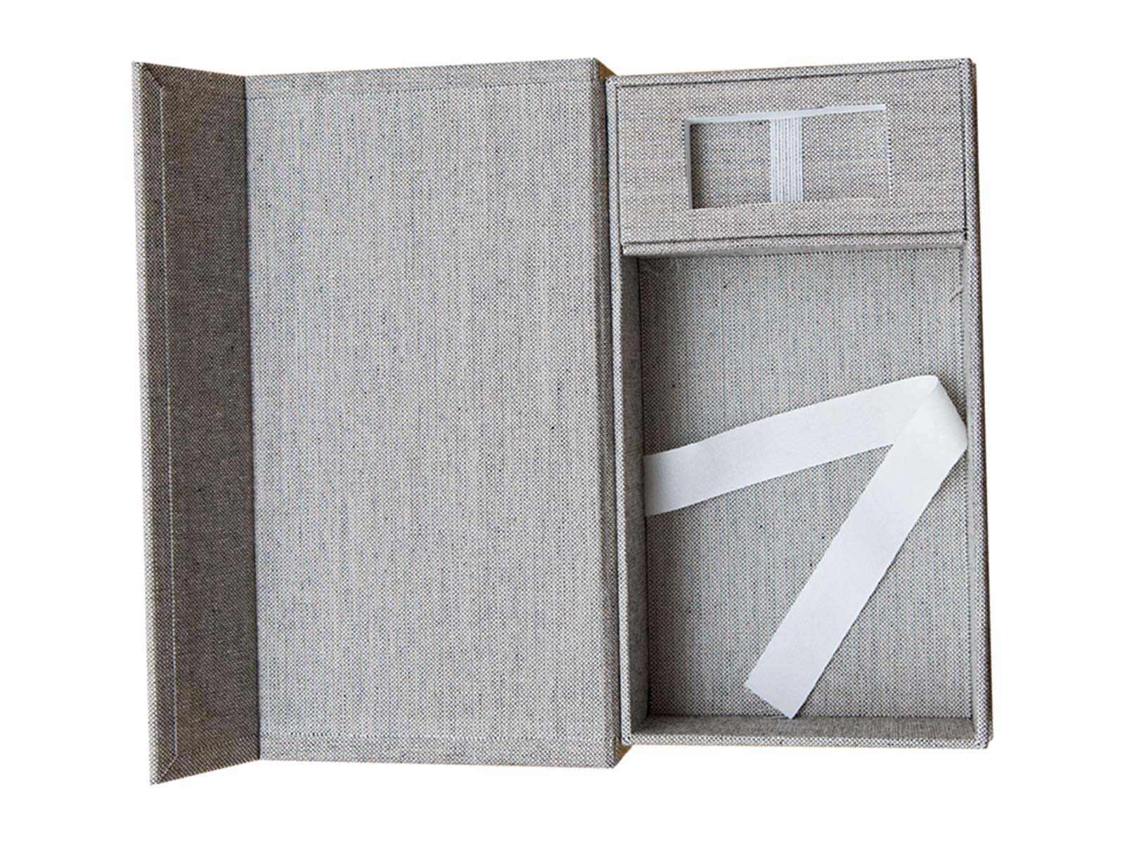 Elegantdisk Wedding USB Storage Box - Grey Linen Photo Keepsake Box for Bridal Shower, Anniversary & Special Occasions (USB Flash Drive Not Included)