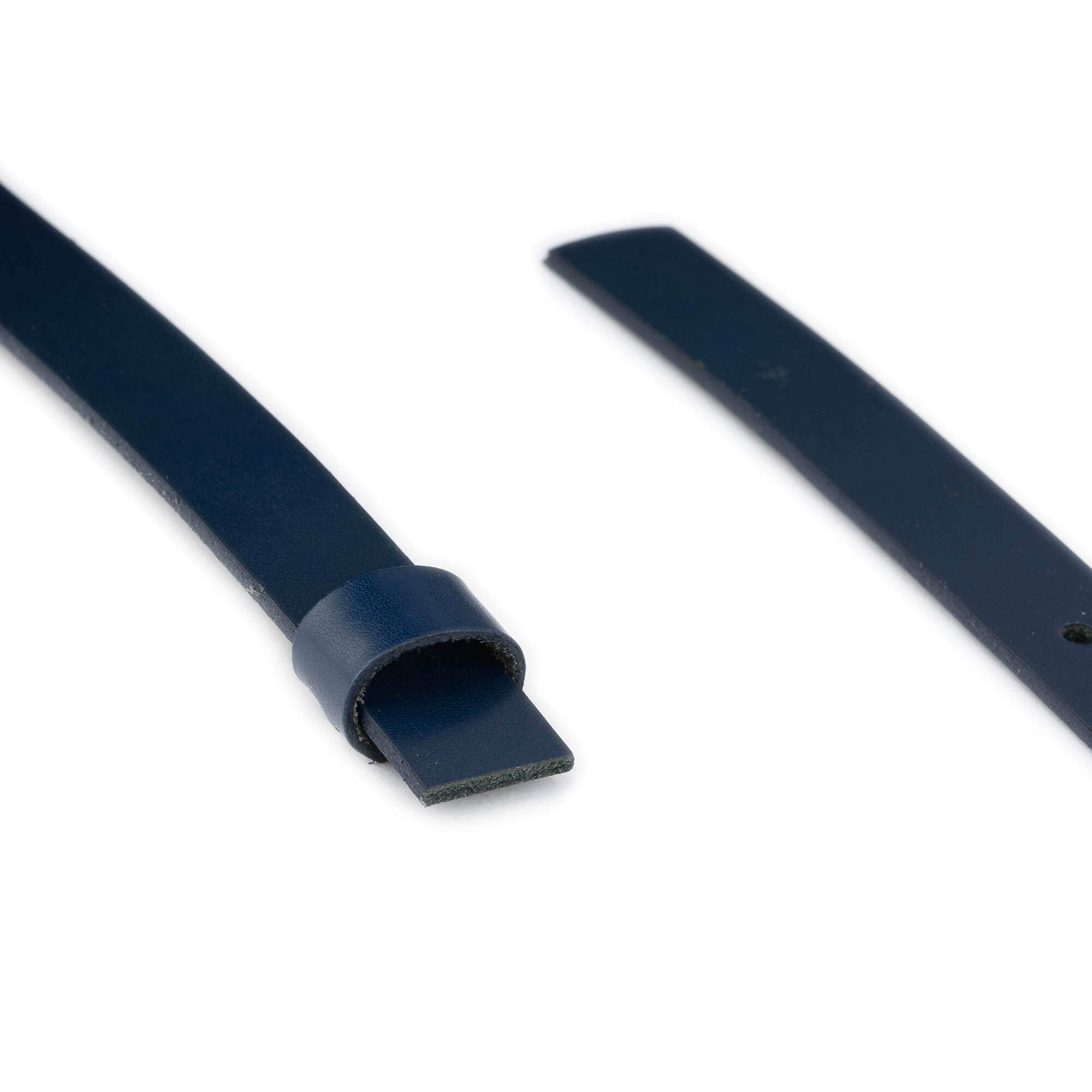 2.0 cm Dark Blue Genuine Leather Belt Strap for Dunhill Buckles - Women's Replacement Accessory - Perfect for Office, Casual Wear & Fashion Outfits