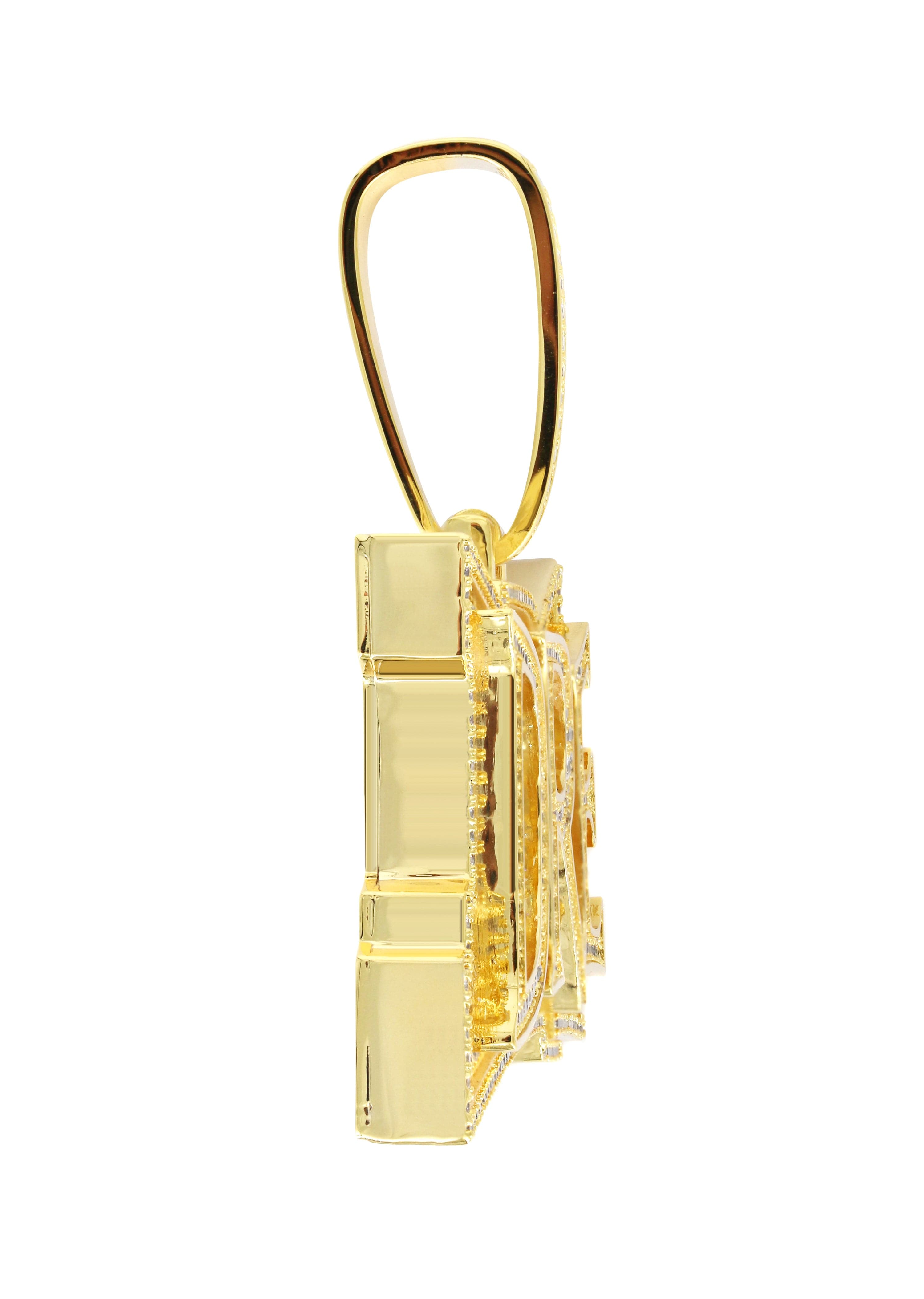 Custom Iced Out Hip Hop Jewelry - 39mm Gold Plated Cuban Link Chain Necklace for Men | Perfect for Rappers, Streetwear Fashion & Gift Giving