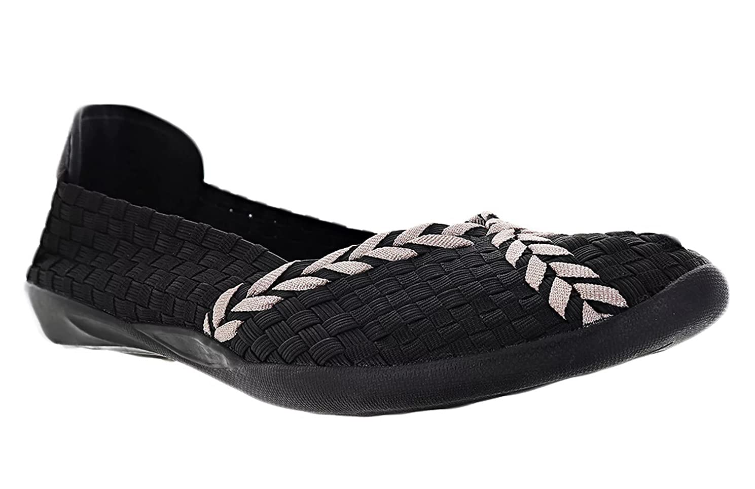 Bernie Mev Women's Braided Catwalk Shoes - Black Rose Gold | Comfortable & Stylish Heels for Parties, Weddings & Night Out