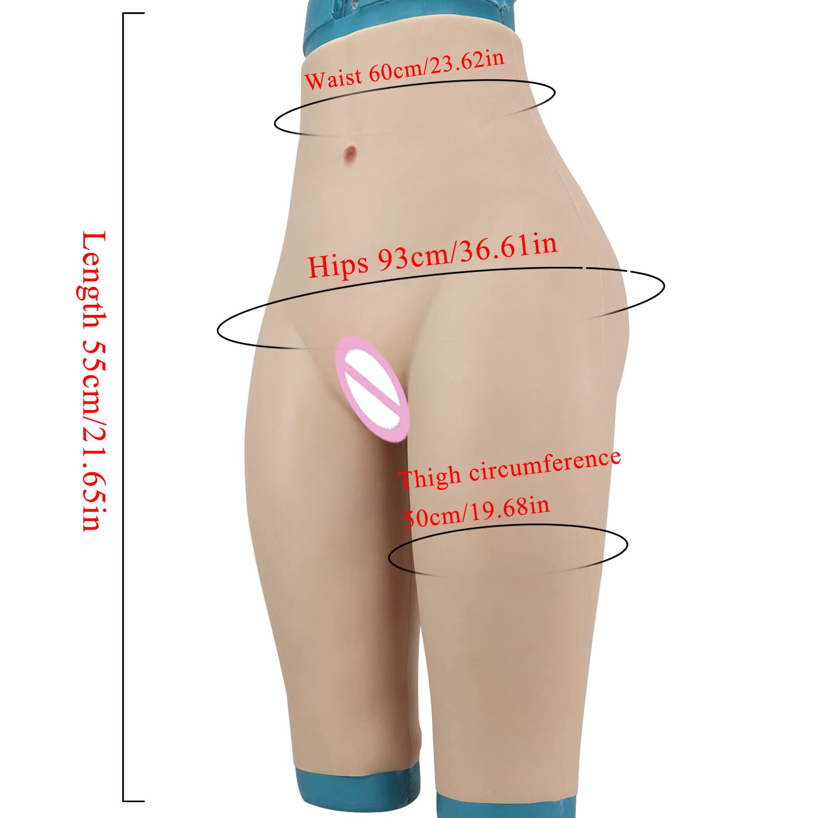 Realistic Silicone Fake Vagina Underwear - Crossdressing Panties with Butt Shaper for Transgender & Ladyboy | Comfortable Control Shorts for Daily Wear, Cosplay & Special Occasions