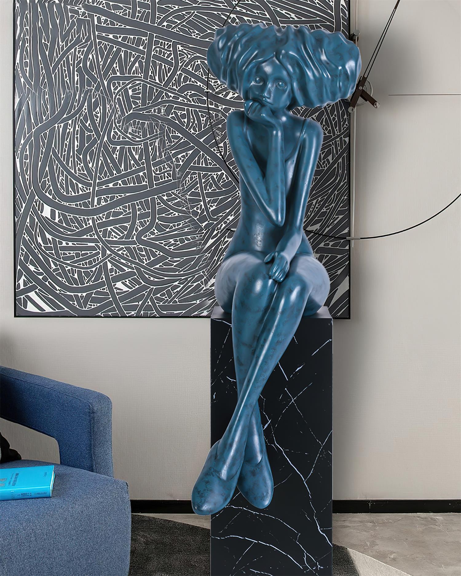 Zen Meditation Girl Statue - Handcrafted Yoga Sculpture for Home Decor, Office Desk & Meditation Space | Perfect Gift for Yoga Lovers & Spiritual Seekers