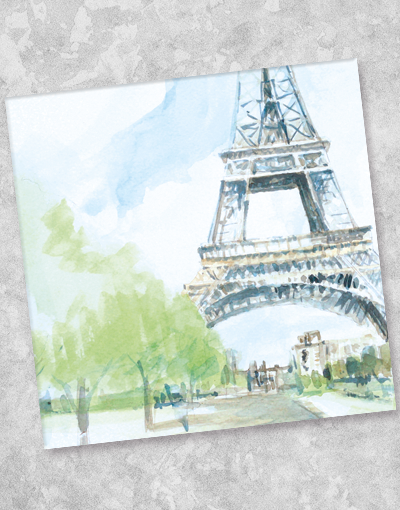 Premium Champs de Mars Beverage Napkins (40 Count) - Elegant Cocktail & Party Napkins for Weddings, Brunches, and Special Events