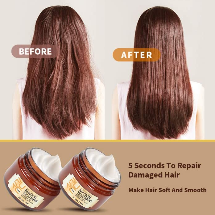 GUDAPATI PURC Professional Hair Conditioner & Treatment Mask - 5 Seconds Repair for Damaged Hair (60ML) - Deep Nourishing & Hydrating for Dry, Frizzy Hair - Perfect for Salon & Home Use