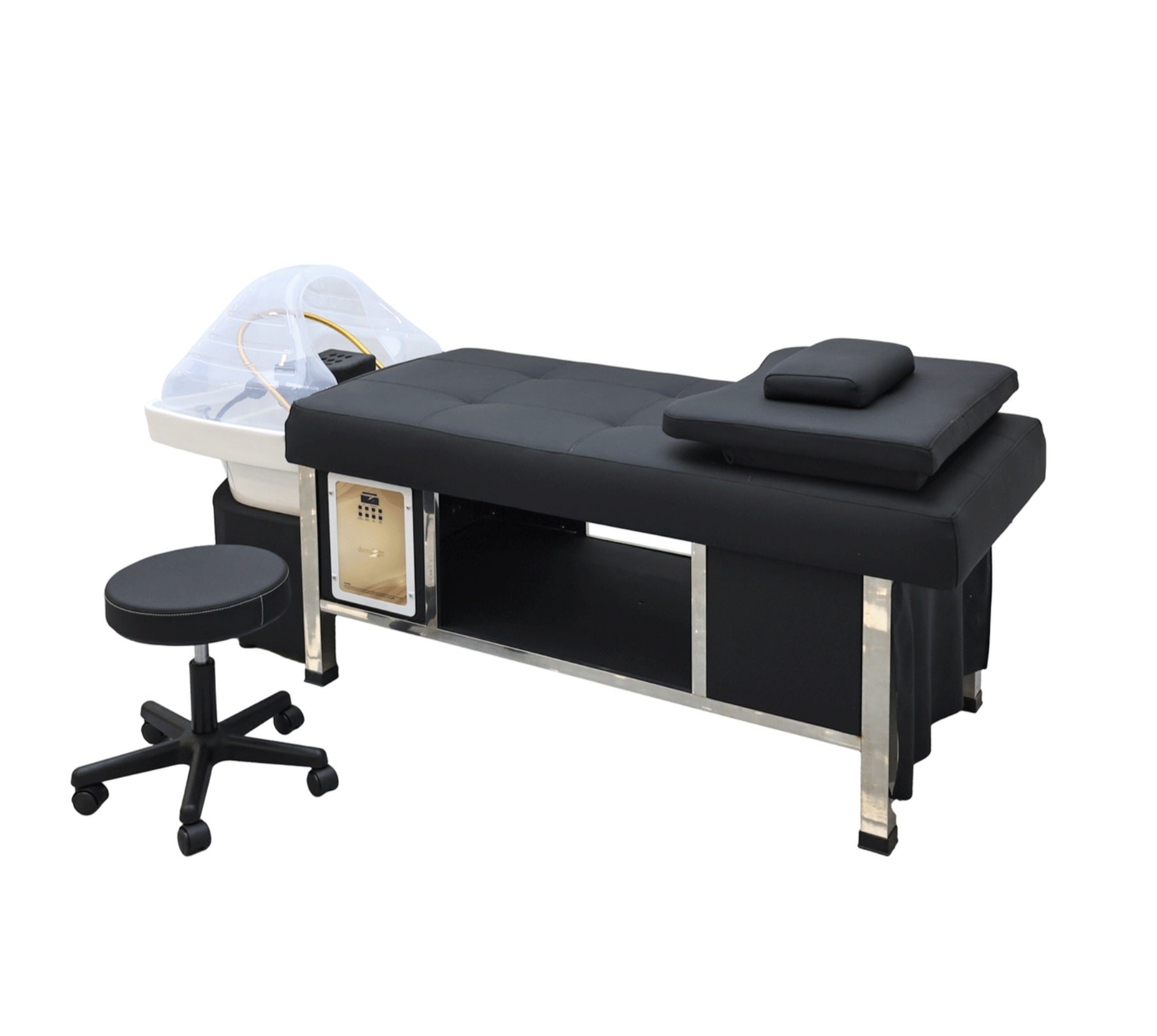 Professional Head Spa Massager with Adjustable Rolling Stool - Relaxing Scalp Massage for Home & Salon Use