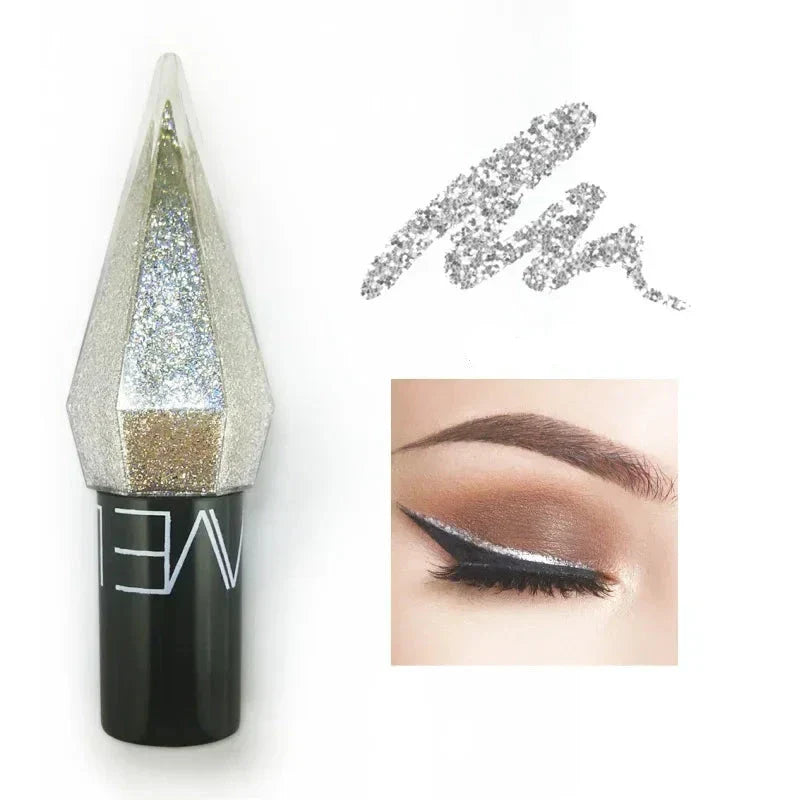 Glitter Diamond Shiny Eyeliner - Waterproof Long-Lasting Eye Makeup for Parties & Special Occasions