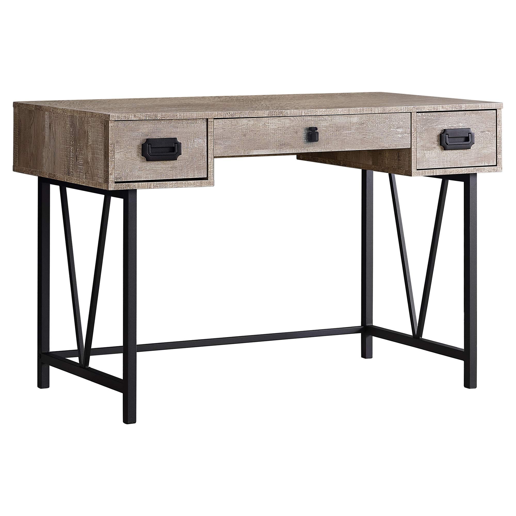 Ergode 48-inch Computer Desk with Reclaimed Wood Top & Black Metal Frame - Home Office, Gaming, Study & Workspace Desk for Small Spaces