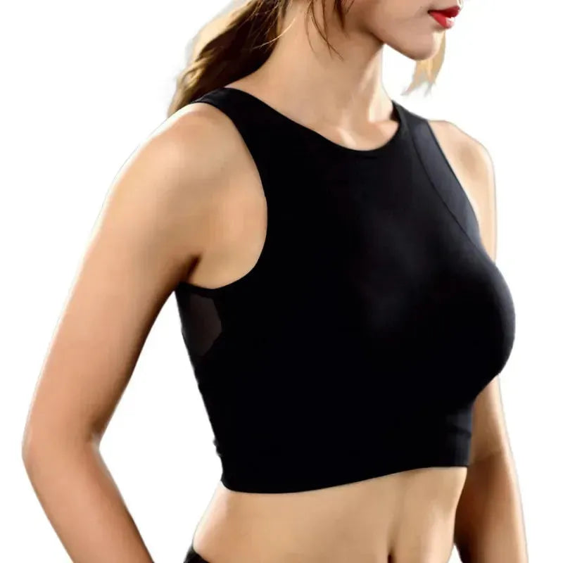 Breathable Mesh Shockproof Padded Sports Bra for Women - Seamless Yoga Running Gym Workout Top - Perfect for High-Impact Workouts, Yoga & Active Lifestyle