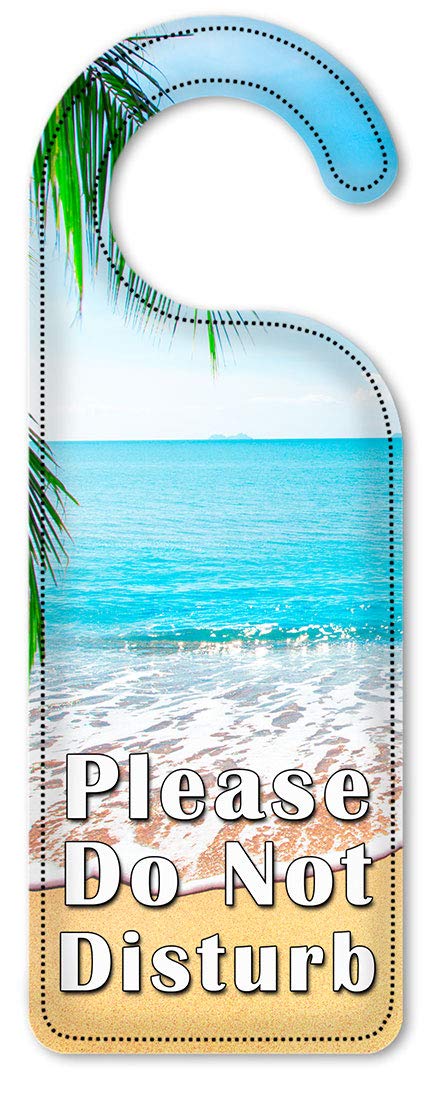 Art Plates Do Not Disturb Door Hanger Sign - Beach Sand View - Perfect for Hotels, Vacation Rentals & Bedrooms (Privacy Sign for Doors)