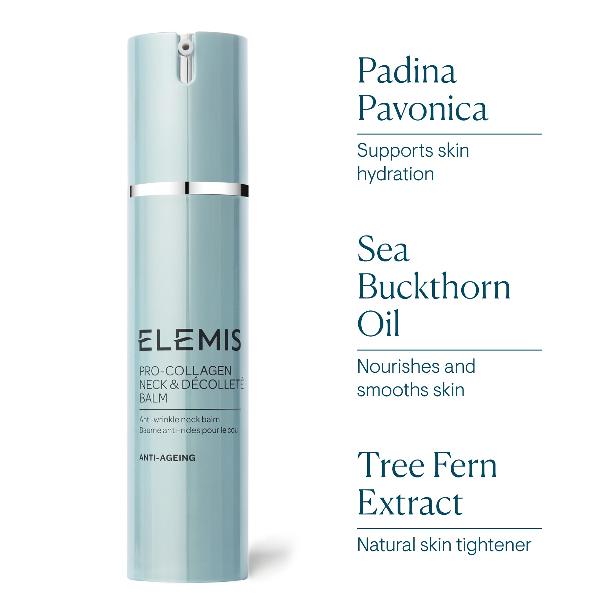 ELEMIS Pro-Collagen Neck & Décolleté Balm - Anti-Wrinkle Firming Moisturizer for Younger-Looking Skin | Hydrates & Smooths Neck & Chest | 50ml | Perfect for Night Routine & Special Occasion Prep