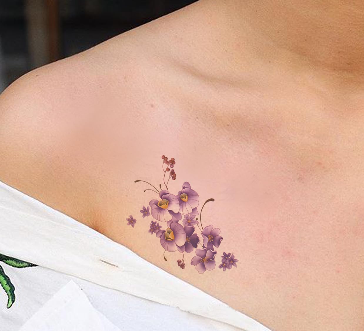 Waterproof Temporary Tattoo Stickers for Men & Women - 3D Realistic Flowers, Butterflies, Stars, Wolves & Armband Designs (19x9cm) | Perfect for Parties, Halloween, Cosplay & Body Art | TL-172