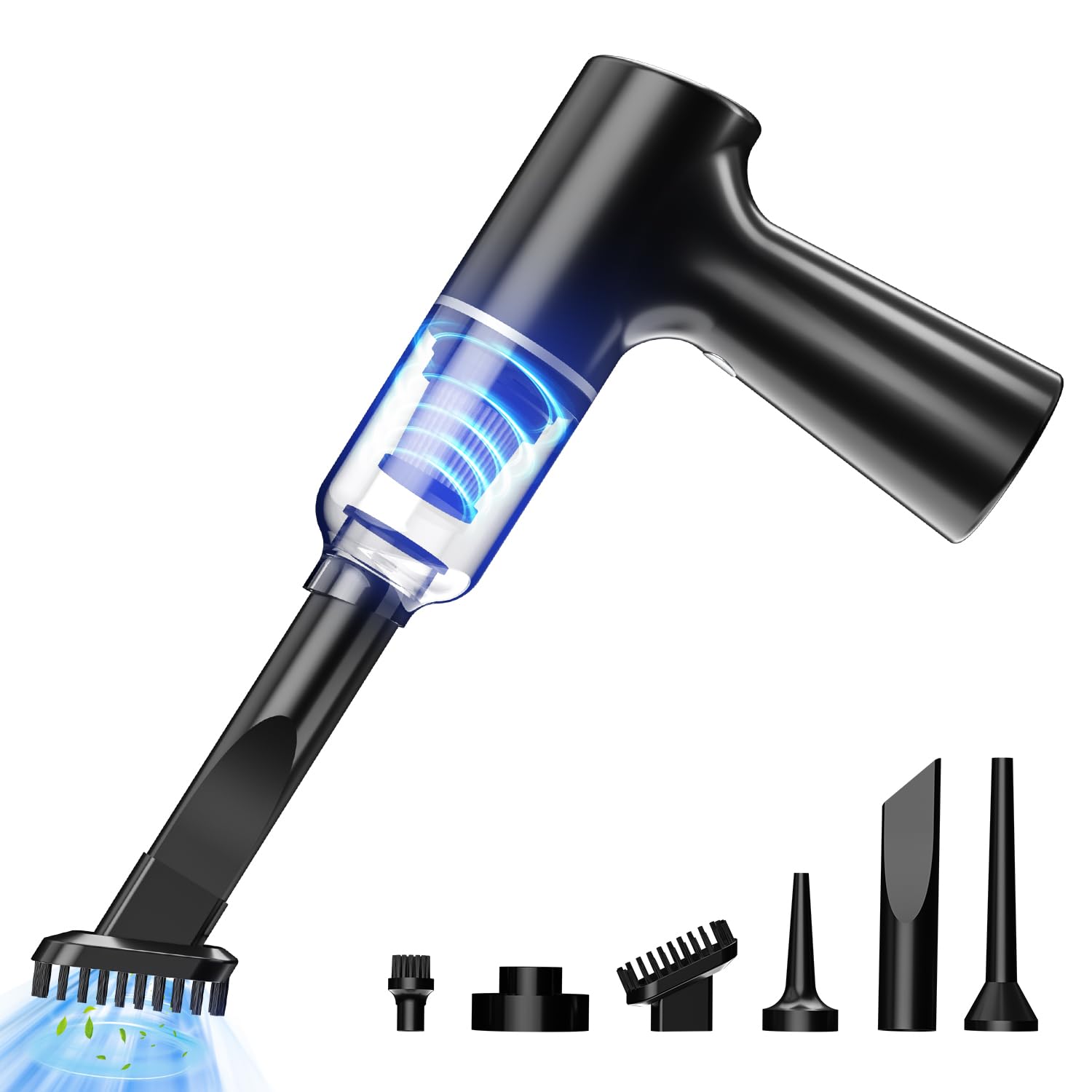 4-in-1 High Power 12000Pa Cordless Handheld Vacuum Cleaner - Rechargeable Brushless Motor Car & Home Vacuum for Pet Hair, Dust, Crumbs - Perfect for Cars, Homes, Offices & Small Spaces Cleaning