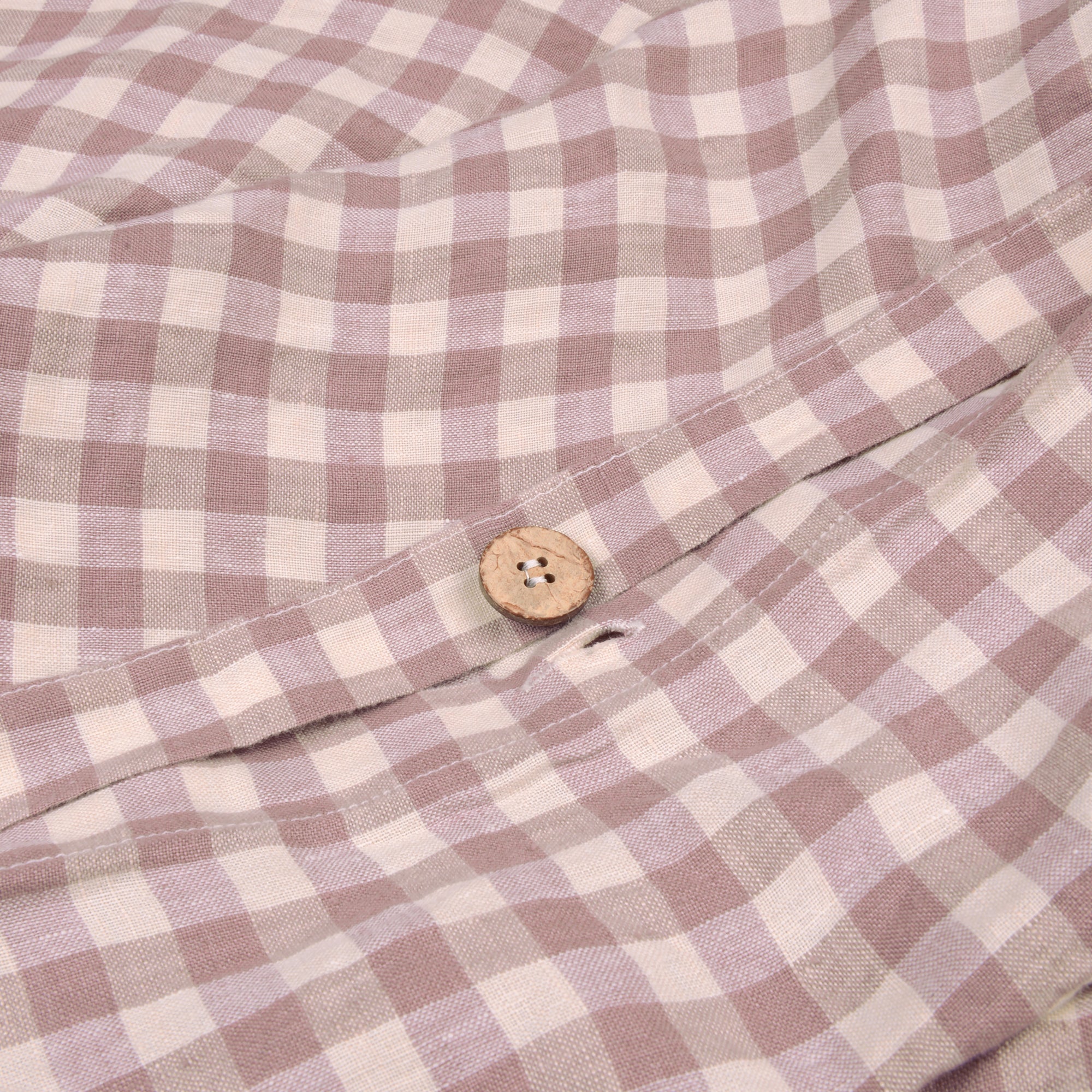 Elderberry Gingham 100% Linen Duvet Cover Set - Breathable & Soft Bedding for All Seasons - Perfect for Master Bedroom, Guest Room & Cozy Farmhouse Decor