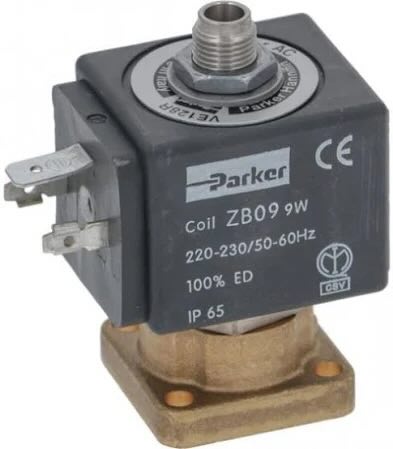 PARKER 3-Way Complete Solenoid Valve Square Base 220V 9W Ruby - Industrial Automation, Water Control & HVAC Systems