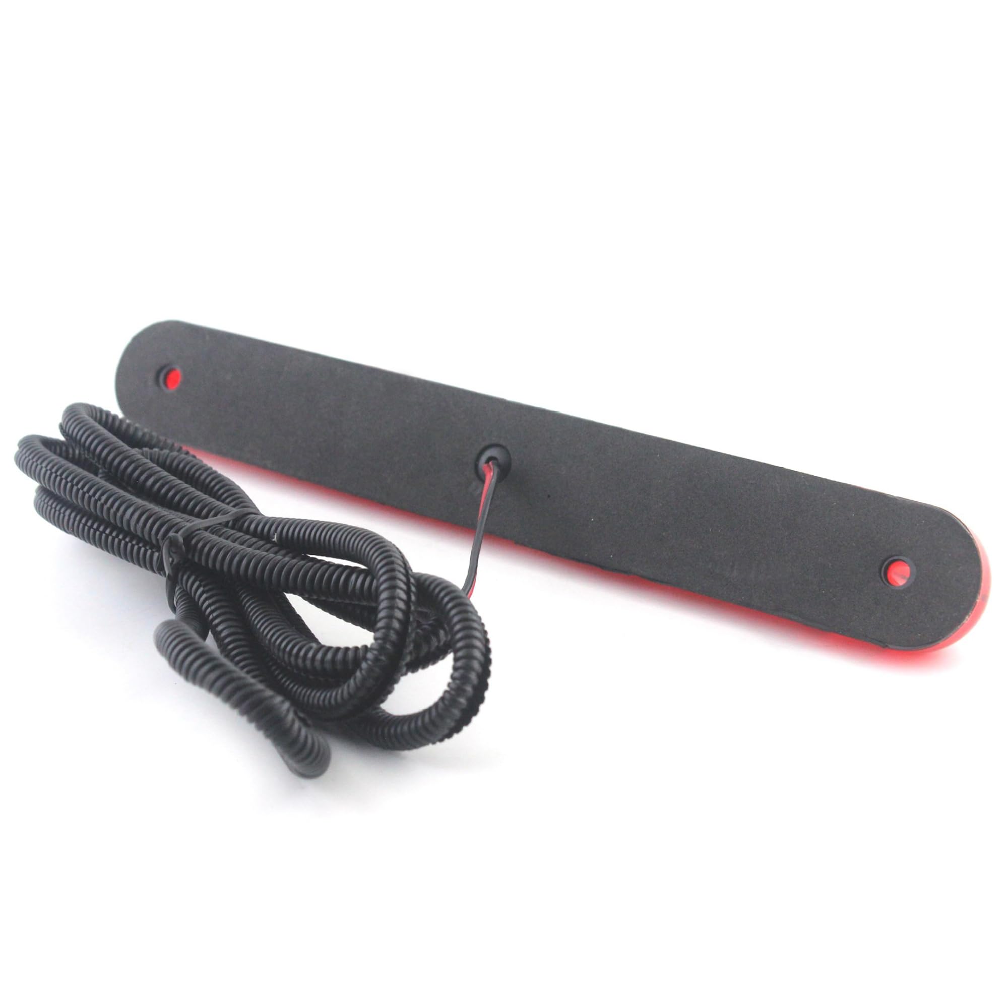 Universal 12V Third Brake Light Assembly - 24 LED High Mount Stop Light Bar for Camper Shells, Trailers & Cargo Vehicles (Red) | Durable & Bright Safety Lighting for Night Driving & Road Visibility