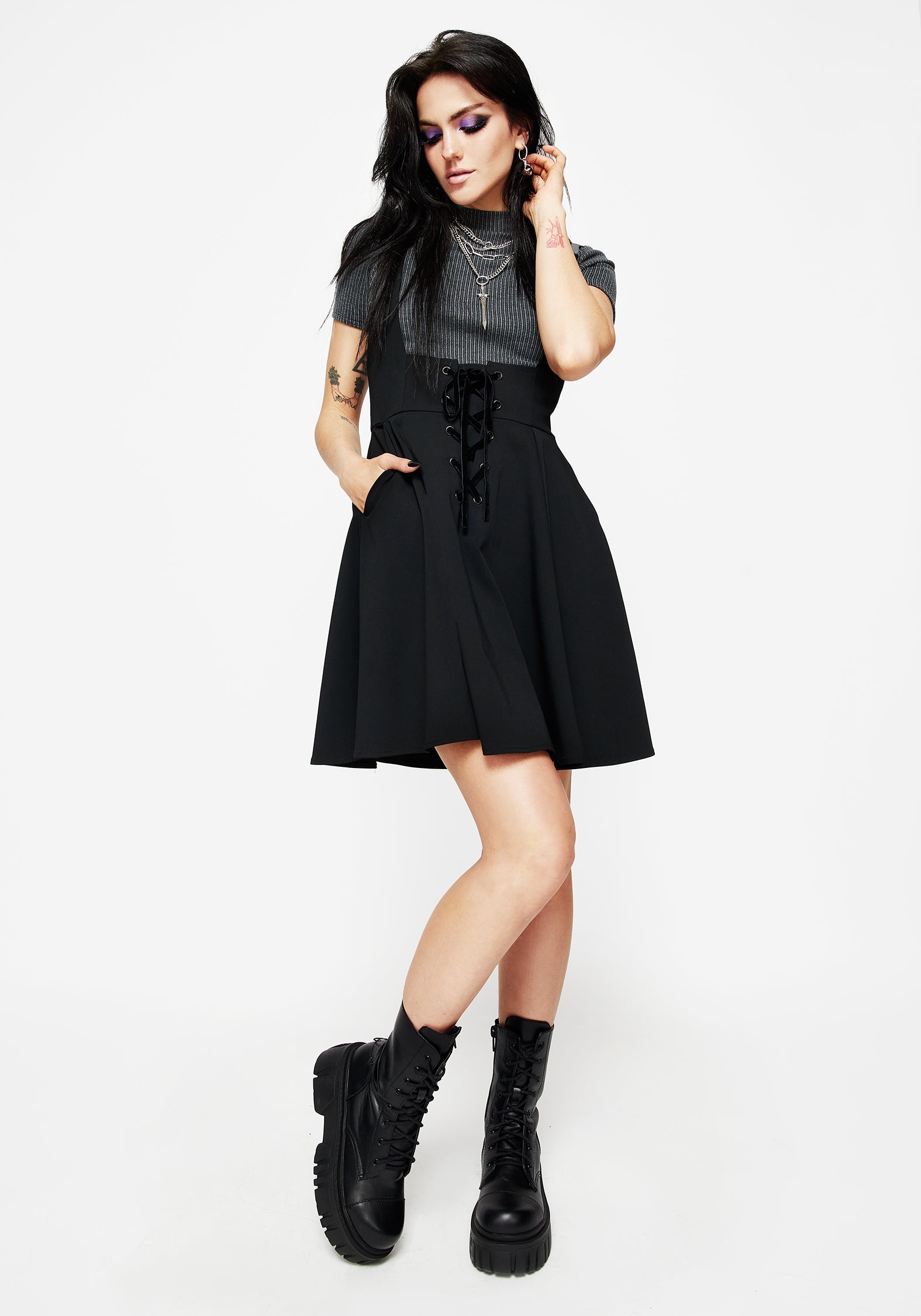Nessa Lace Up Mini Dress for Women - Sexy Bodycon Party Dress with Corset Style Lacing - Perfect for Night Out, Club, Date Night and Special Occasions