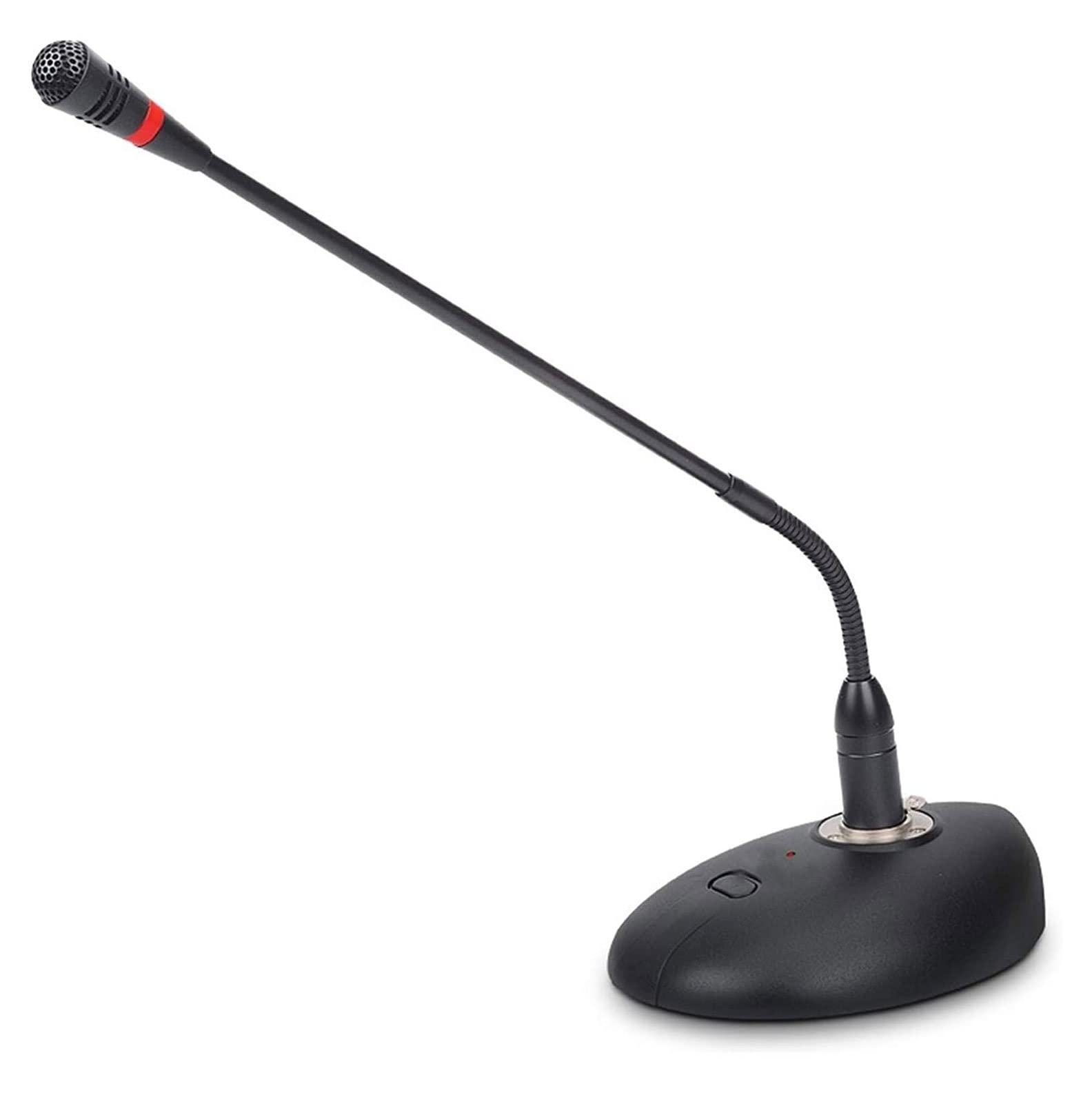 Adjustable Black Gooseneck Wired Microphone for Desk Meetings, Online Lectures & Podcast Recording - Perfect for Conference Calls, Webinars & Studio Broadcasting
