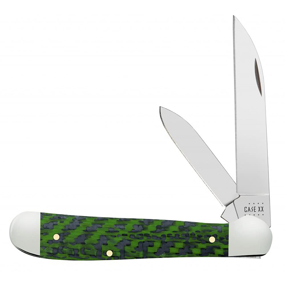 Case Knives CA50713 Green and Black Fiber Weave Copperhead Pocket Knife - EDC Folding Knife for Camping, Hiking & Outdoor Adventures