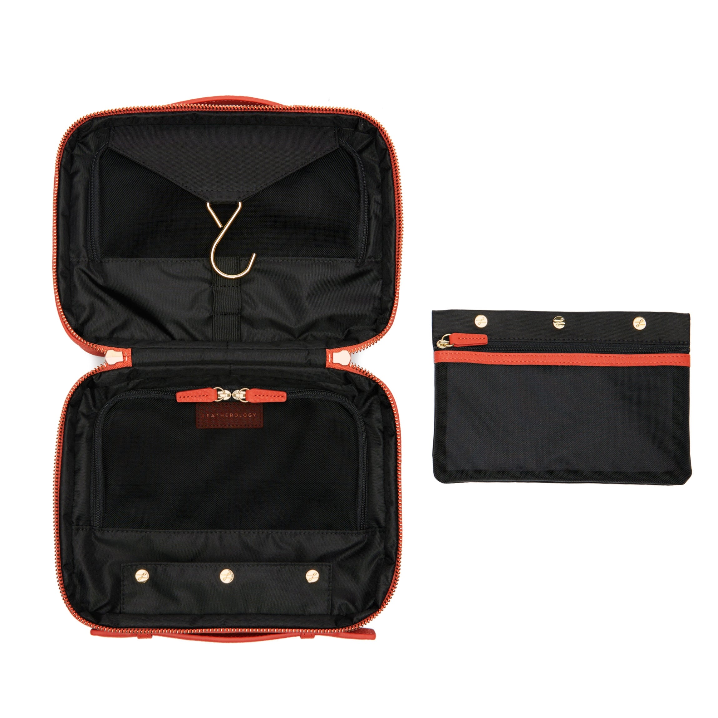 Premium Clementine Travel Hanging Toiletry Bag - Compact & Lightweight for Daily Use, Perfect for Travel, Gym, Camping & Business Trips
