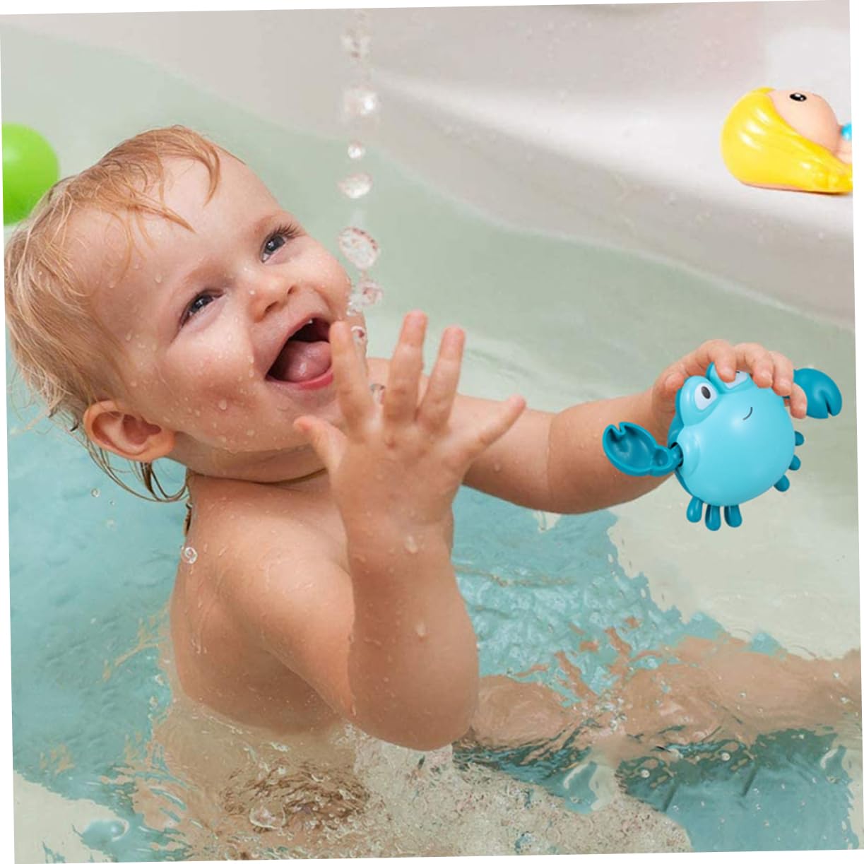 Totority 3-Piece Plastic Bathtub Toy Set for Kids - Fun Bath Time Playthings, Durable Bath Toys for Toddlers & Babies - Perfect for Water Play, Sensory Development & Bathtub Fun