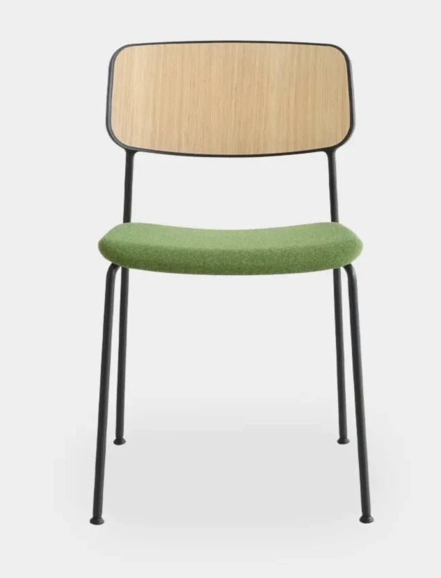 Lapalma Kisat S412 Modern Stackable Dining Chair - Sturdy & Space-Saving Side Chairs for Kitchen, Cafe, Restaurant & Office Use