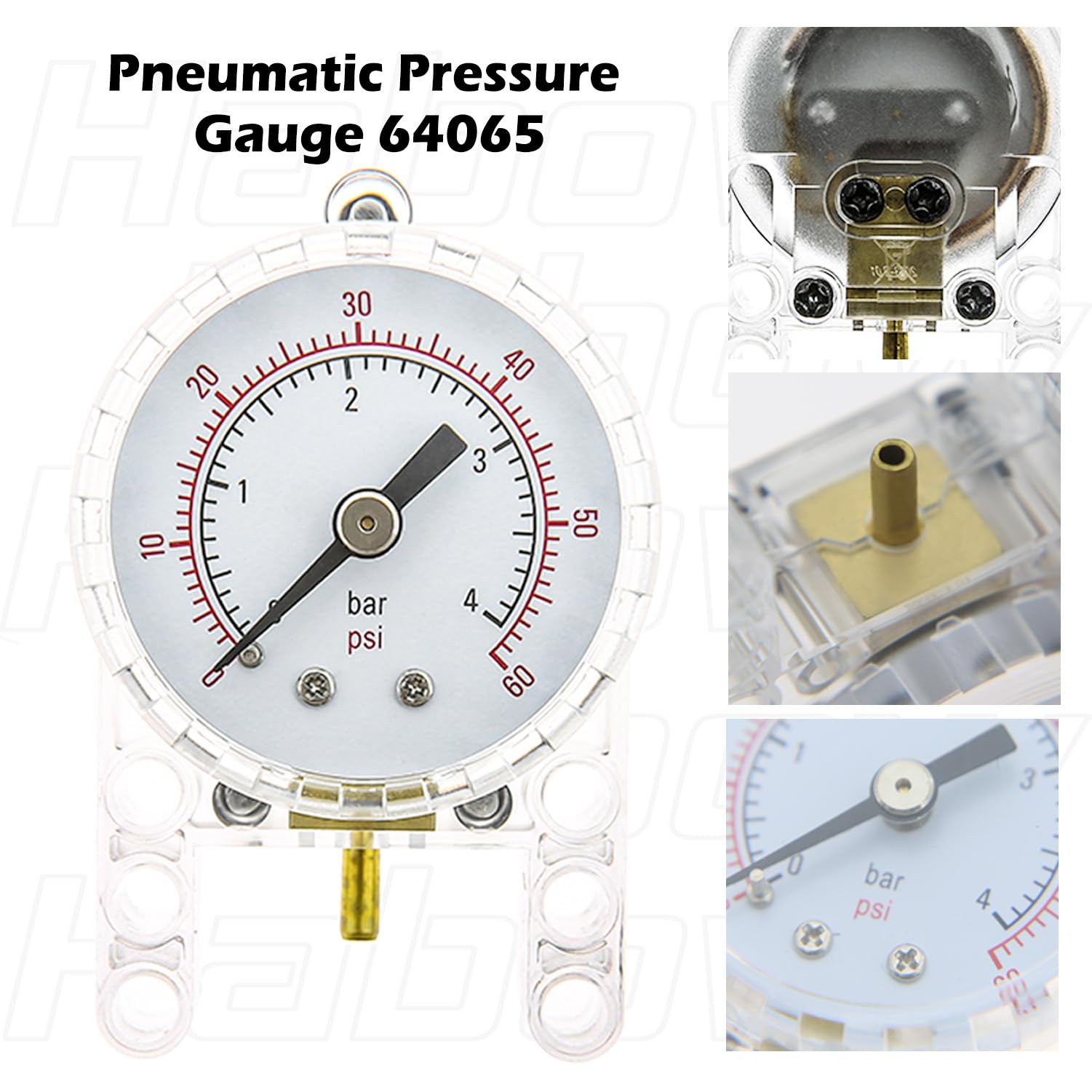 11Pcs Technic Pneumatic Cylinder Kit - Compatible with Lego Technic Parts, Includes Barometer, Air Tank, Cylinders, Air Pump, Pressure Rod, Switch, Piston & Hose - MOC Replacement Parts for DIY Robotics & Engineering Projects