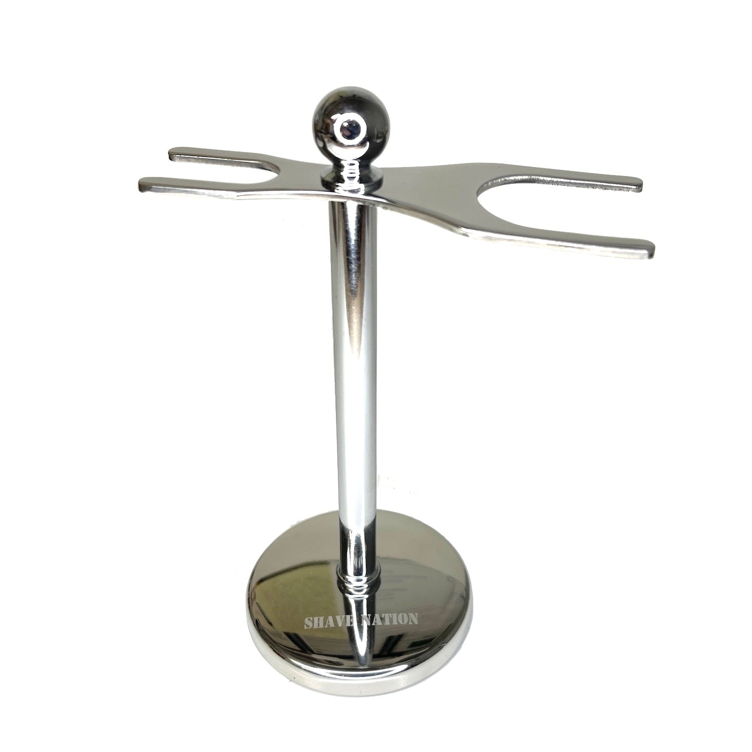 Premium Chrome Razor & Brush Stand for Wet Shaving - Durable Shaving Accessory Organizer for Bathroom, Travel & Grooming Gifts