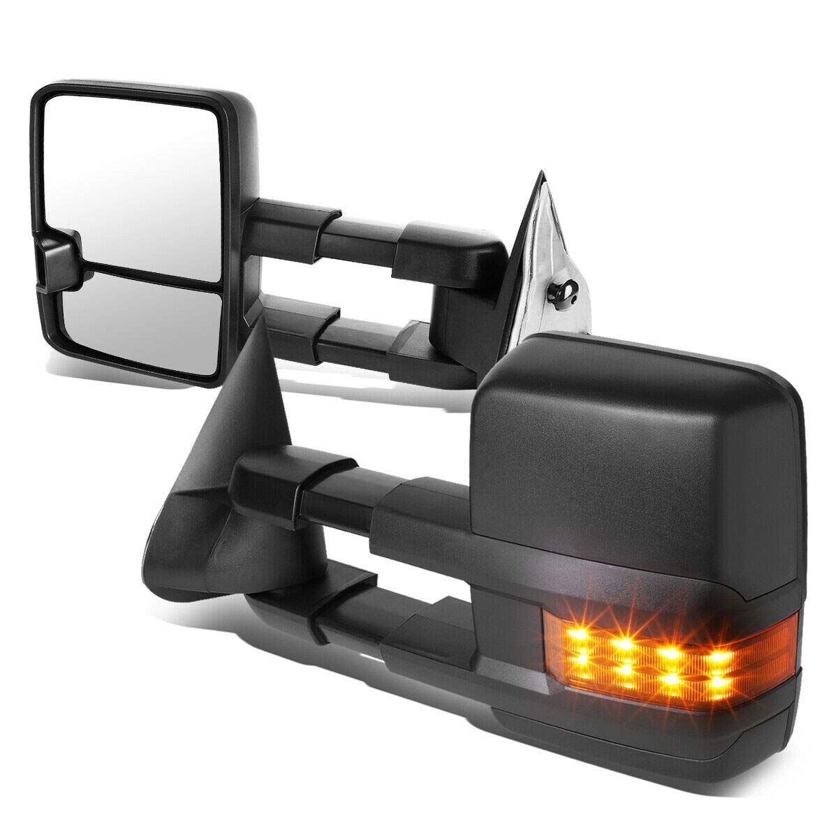 Extendable Arm LED Signal Light Towing Mirror Pair for Trucks & SUVs - Enhanced Rear View & Safety (Models 15904035 & 15904034) - Perfect for Towing Trailers, Boats & Campers