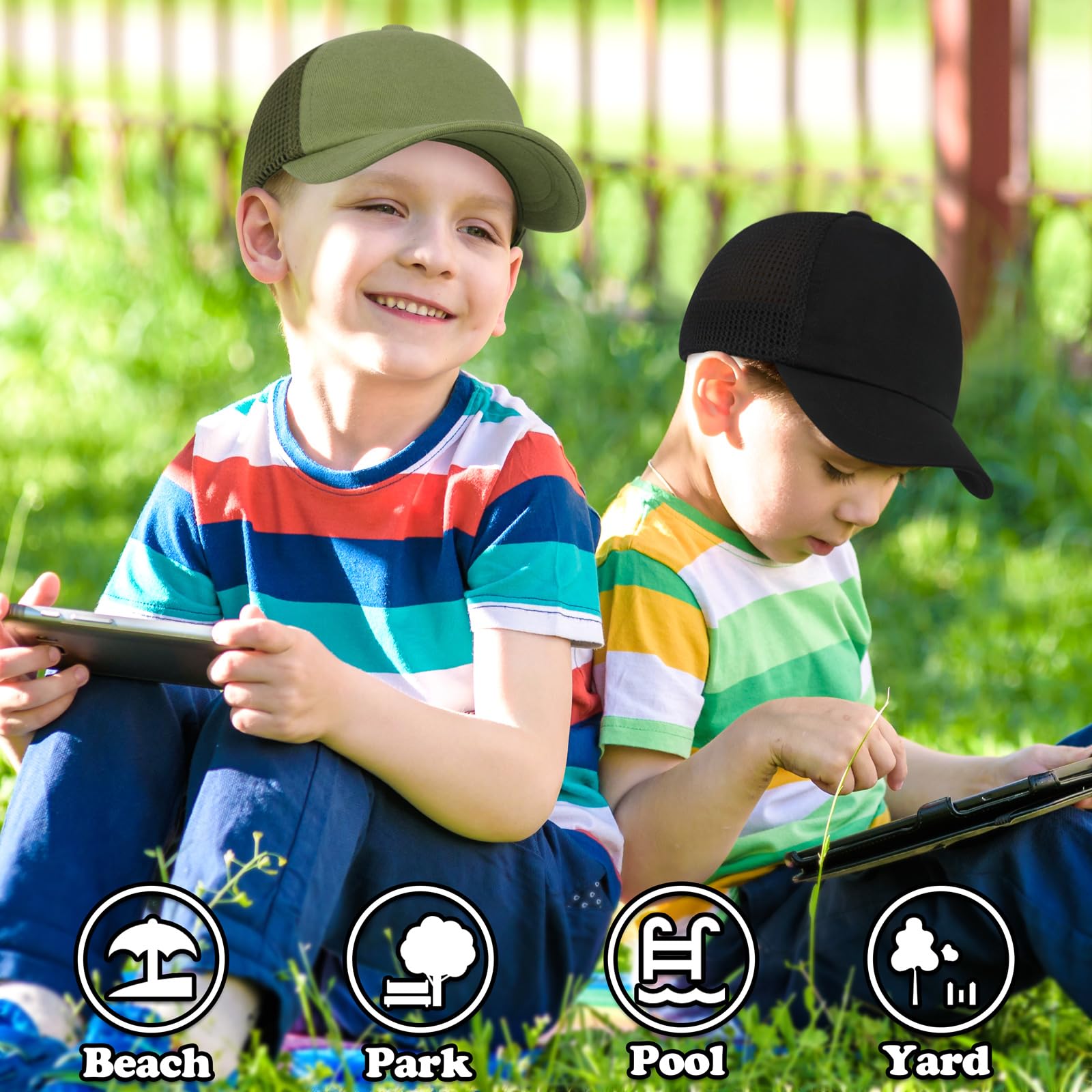 Baby Baseball Cap with Mesh - UPF 50+ Sun Protection for Toddlers & Infants - Adjustable Kids Ball Cap for Outdoor Play, Beach, and Sports Activities