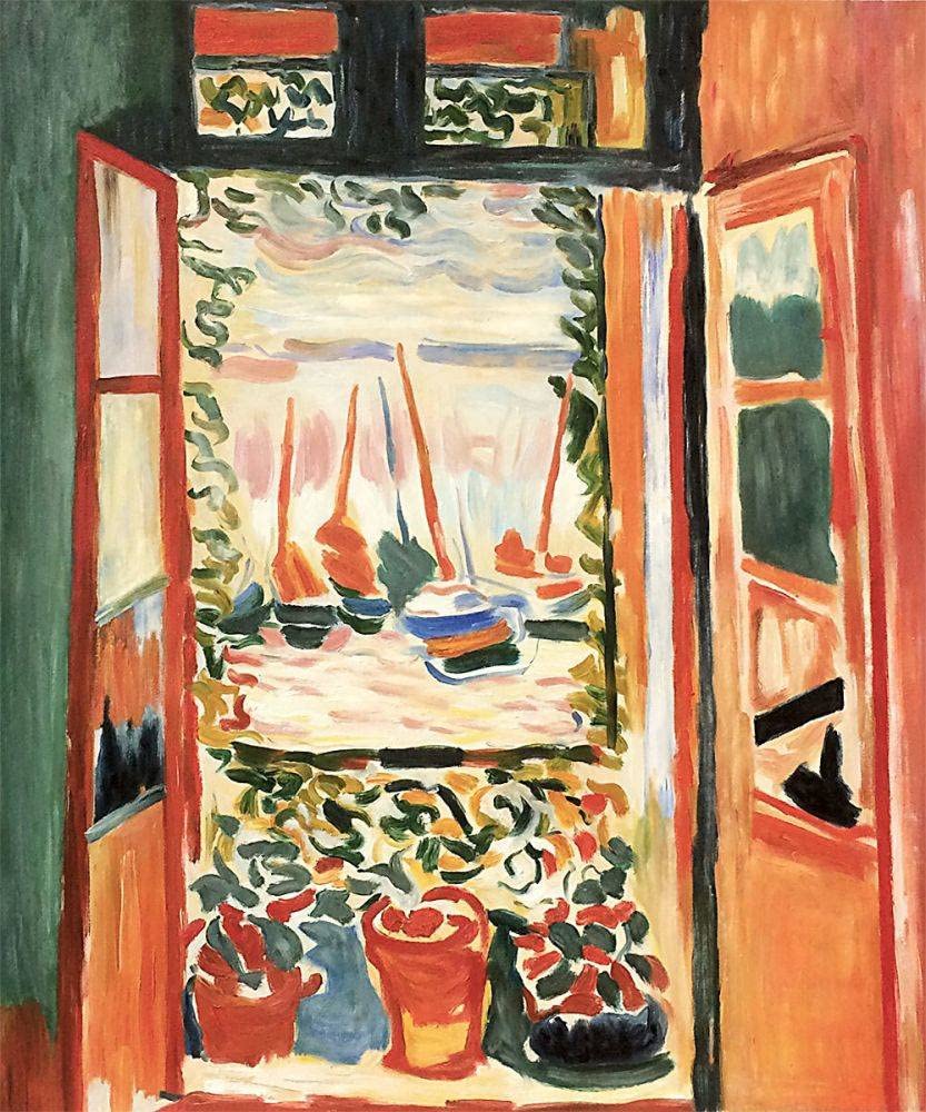 Henri Matisse The Open Window Framed Canvas Art Print - Modern Wall Decor for Living Room, Bedroom & Office - Ready to Hang Painting for Home Decor