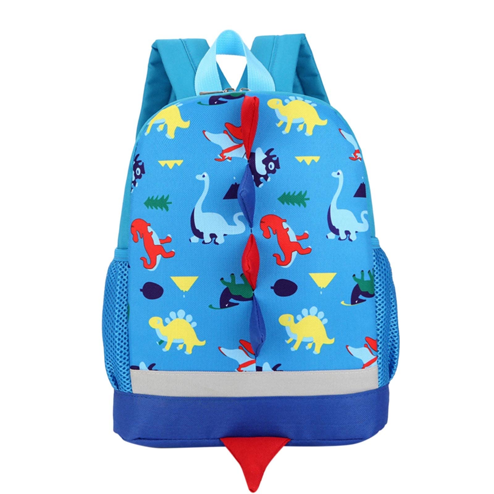 15L Cute Dinosaur Backpack for Girls - Waterproof School Backpack with Colorful Dinosaur Pattern, Lightweight Student Backpack for School, Travel & Outdoor Activities (Sky Blue)