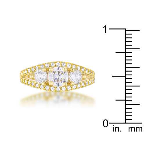 1.45ct CZ 14k Gold Classic Solitaire Ring for Women | Genuine Cubic Zirconia Engagement Wedding Band | Perfect for Proposals, Anniversaries & Special Occasions