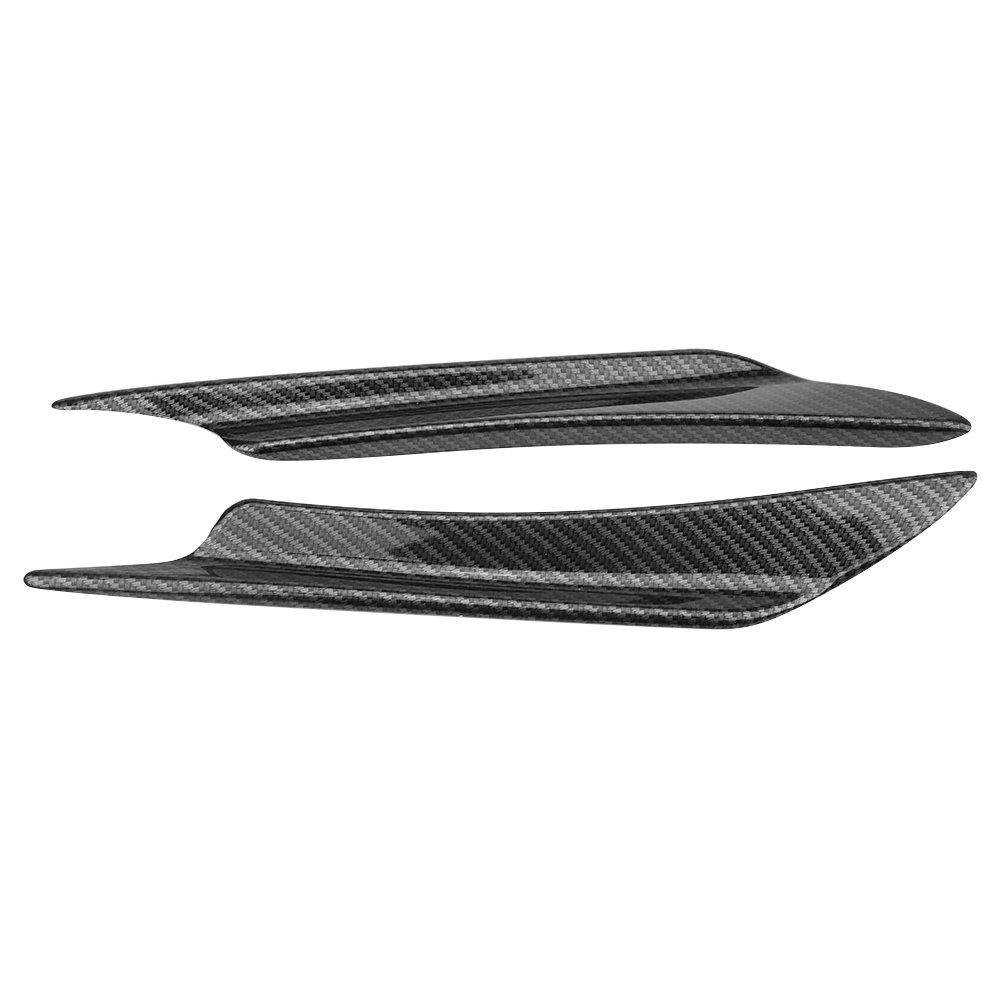 Universal ABS Front Bumper Spoiler Lip Splitter - 4Pcs Carbon Fiber Style Car Body Kit for Enhanced Aerodynamics & Sporty Look - Perfect for Sedans, Coupes & Tuner Cars